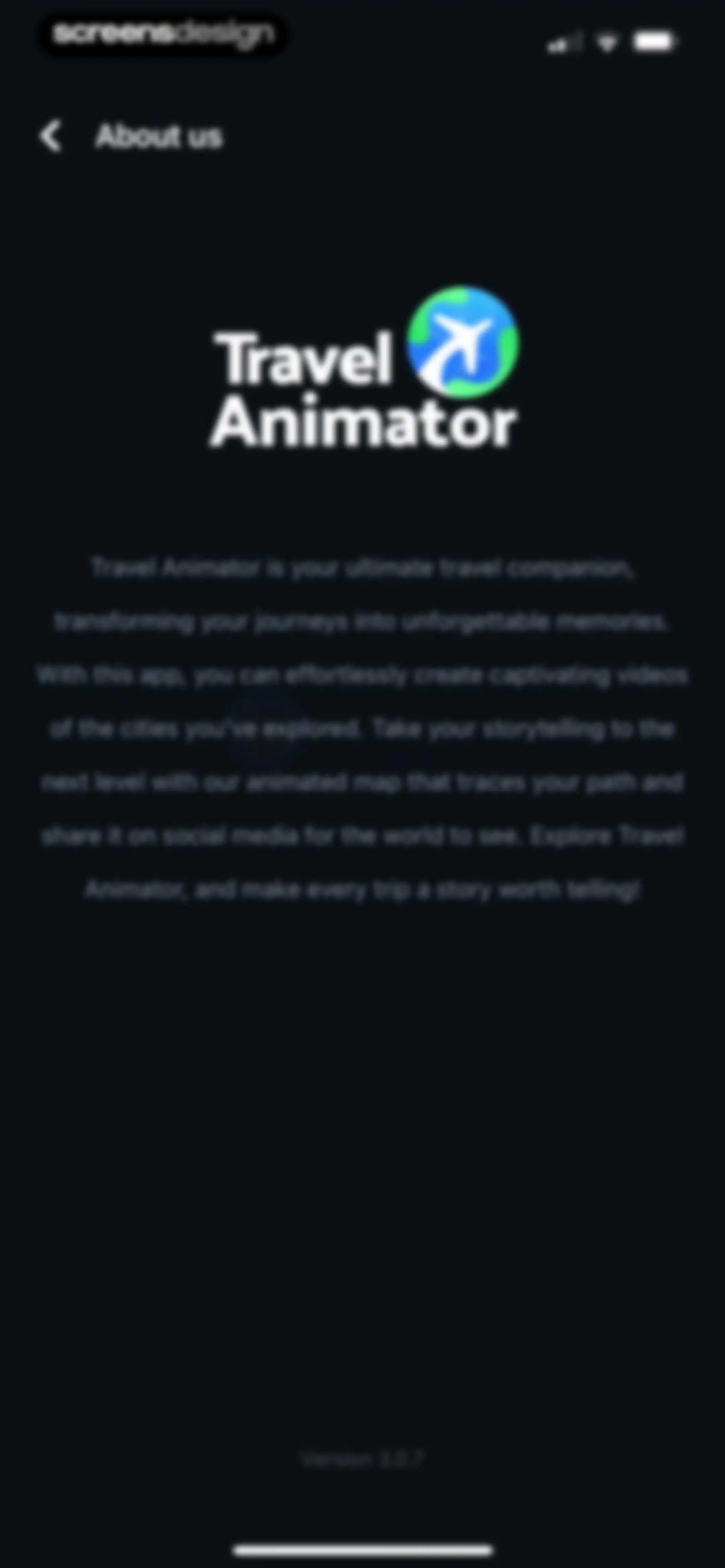 TravelAnimator: Journey Route screen 119