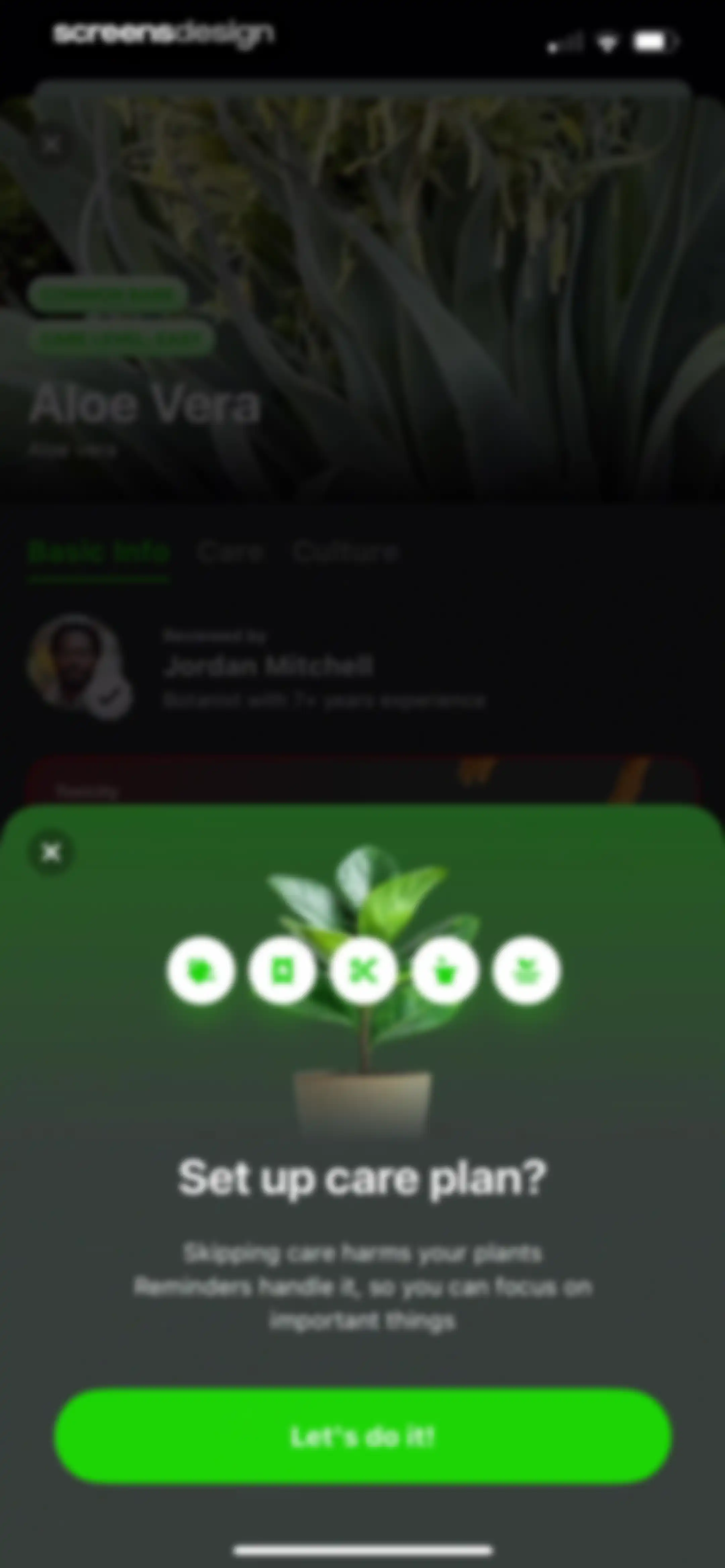 Plant Identifier & Care App screen 101