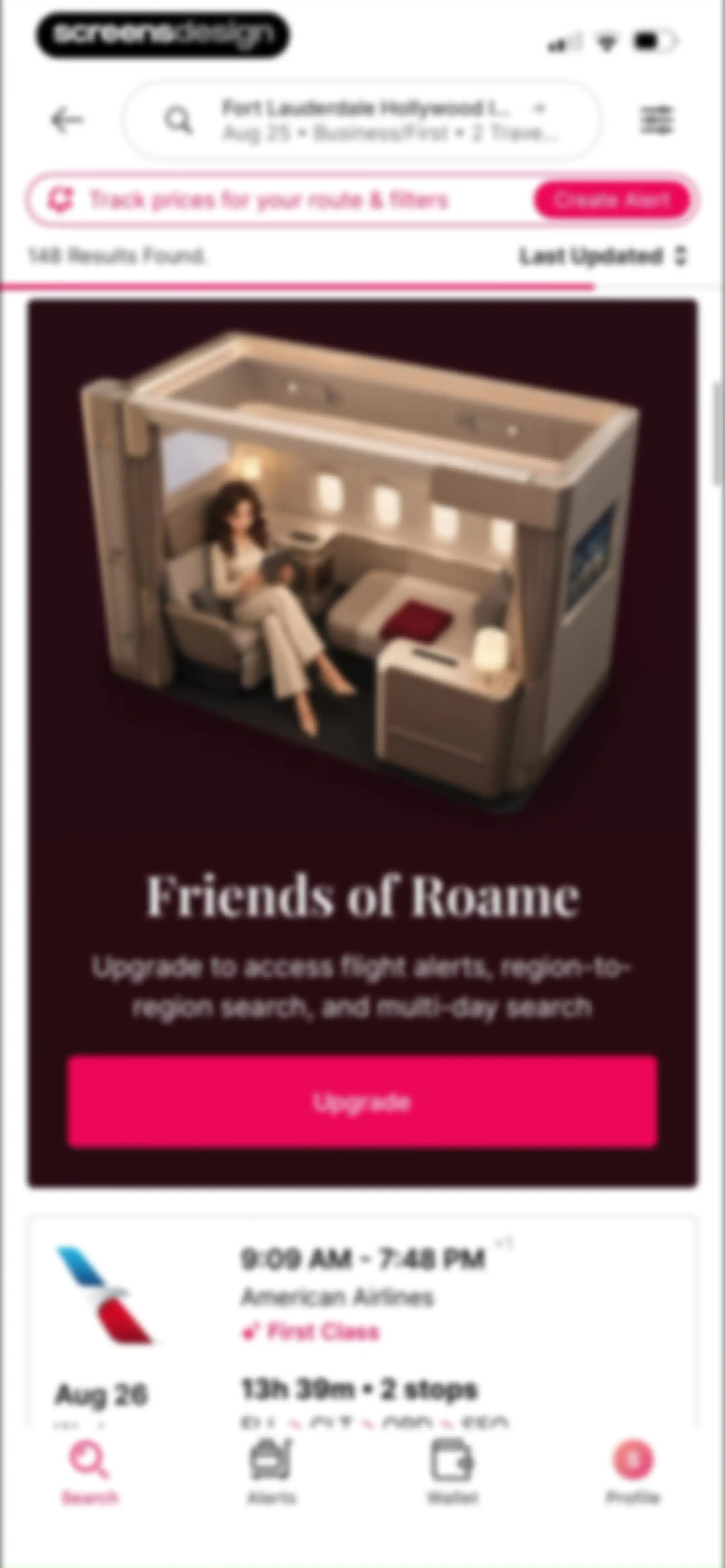 Roame - Award Travel screen 31