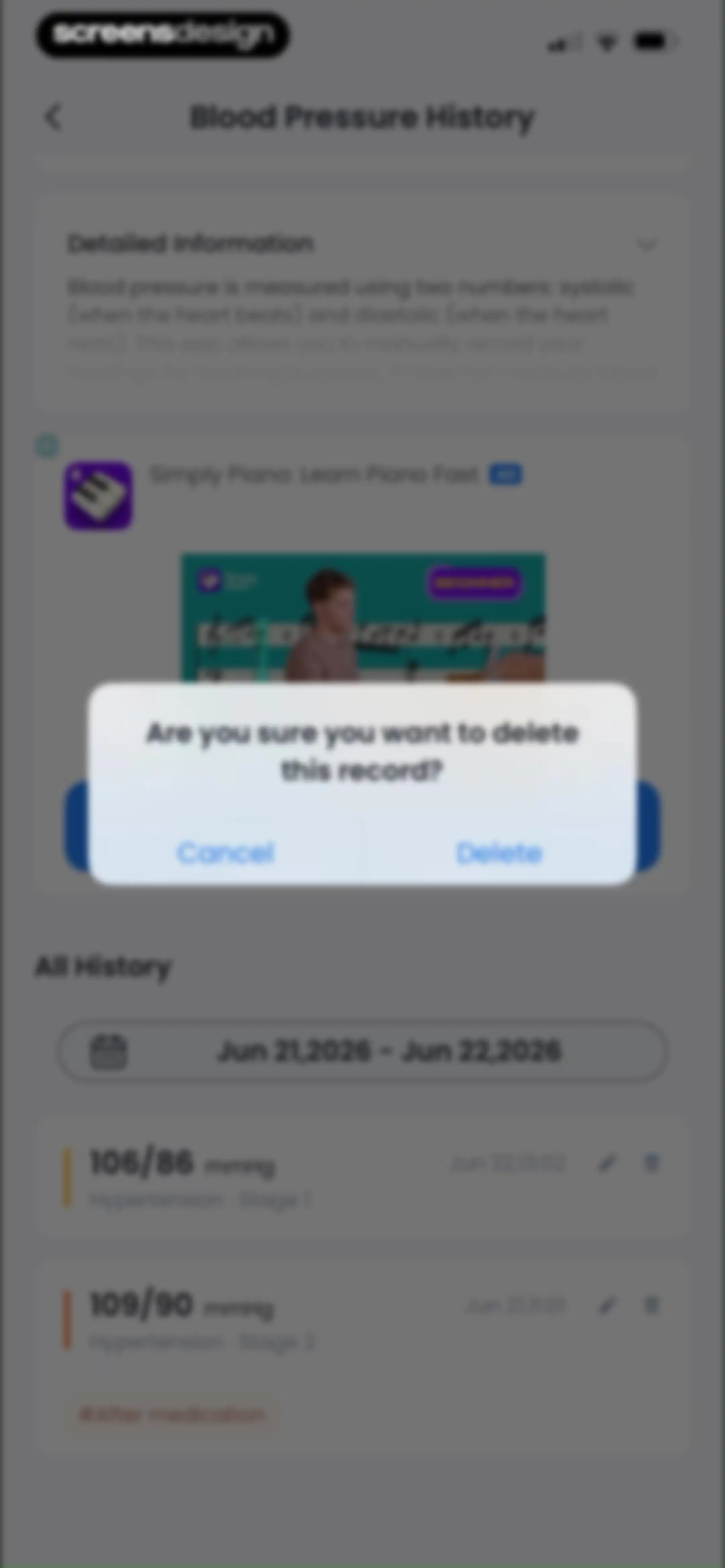Blood Pressure App-BP Tracker screen 20