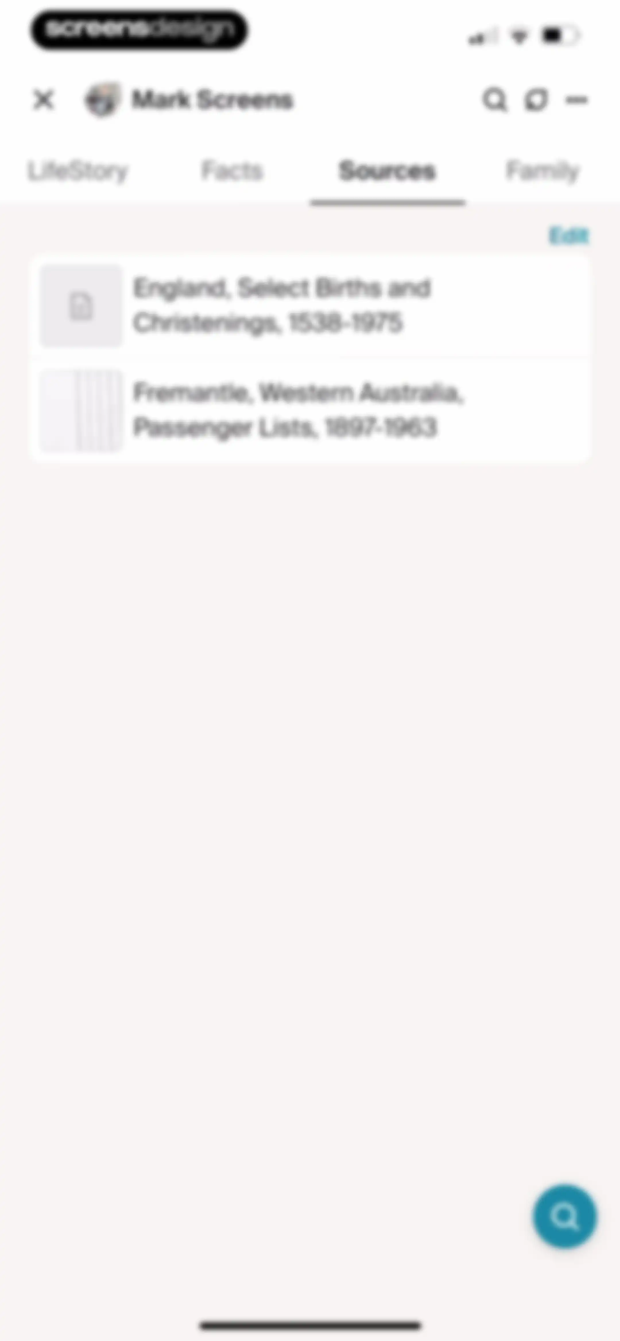 Ancestry: Family History & DNA screen 114