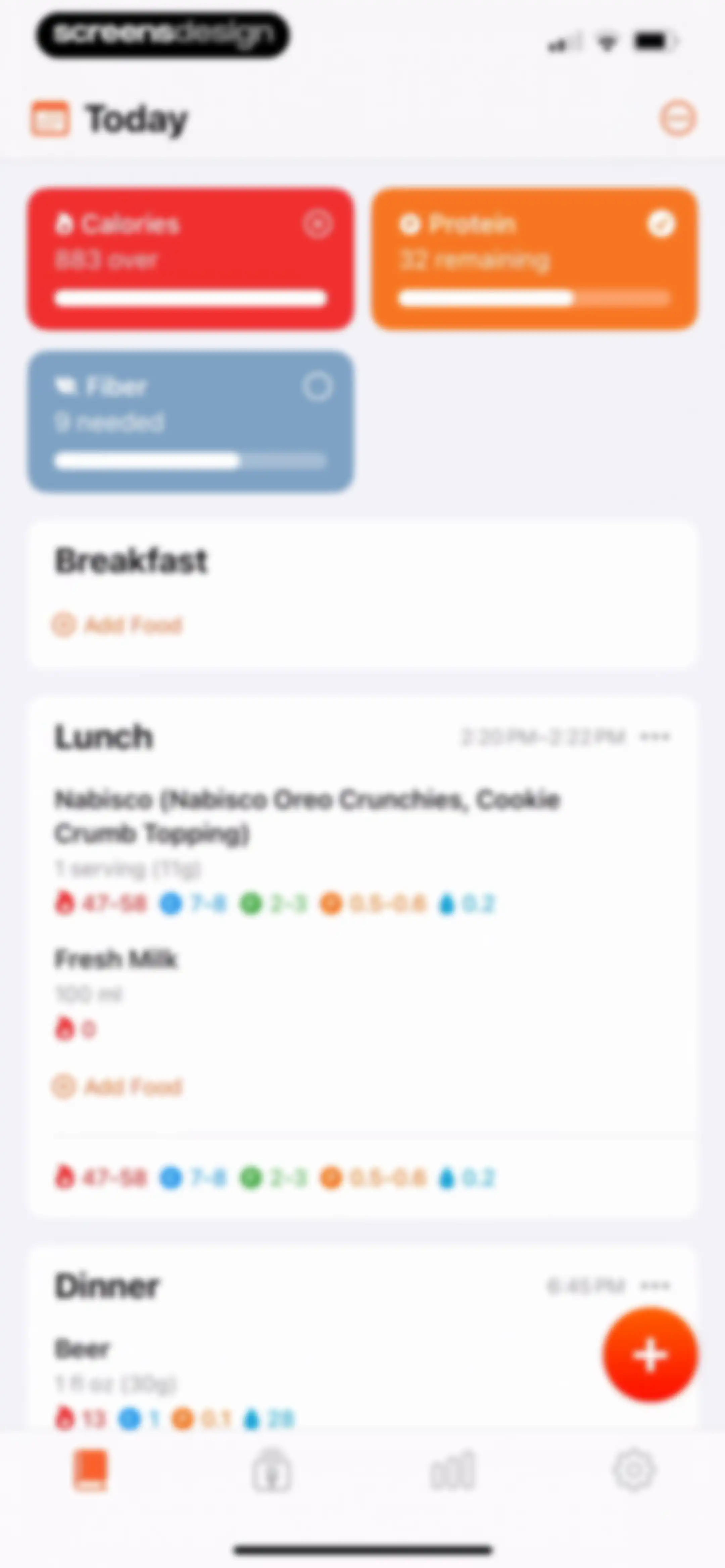 Nutrition Tracker: Foodnoms screen 134