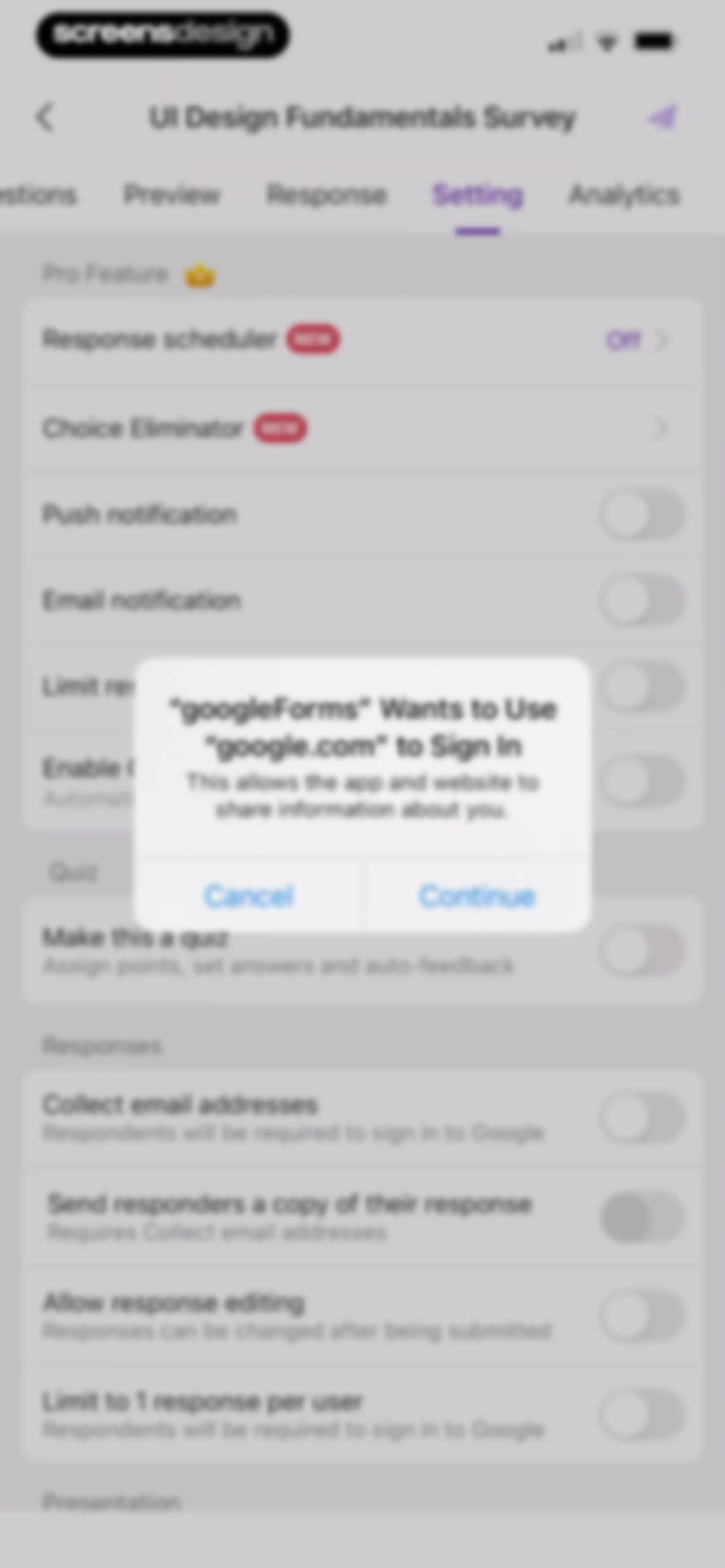 Forms for Google Docs screen 62