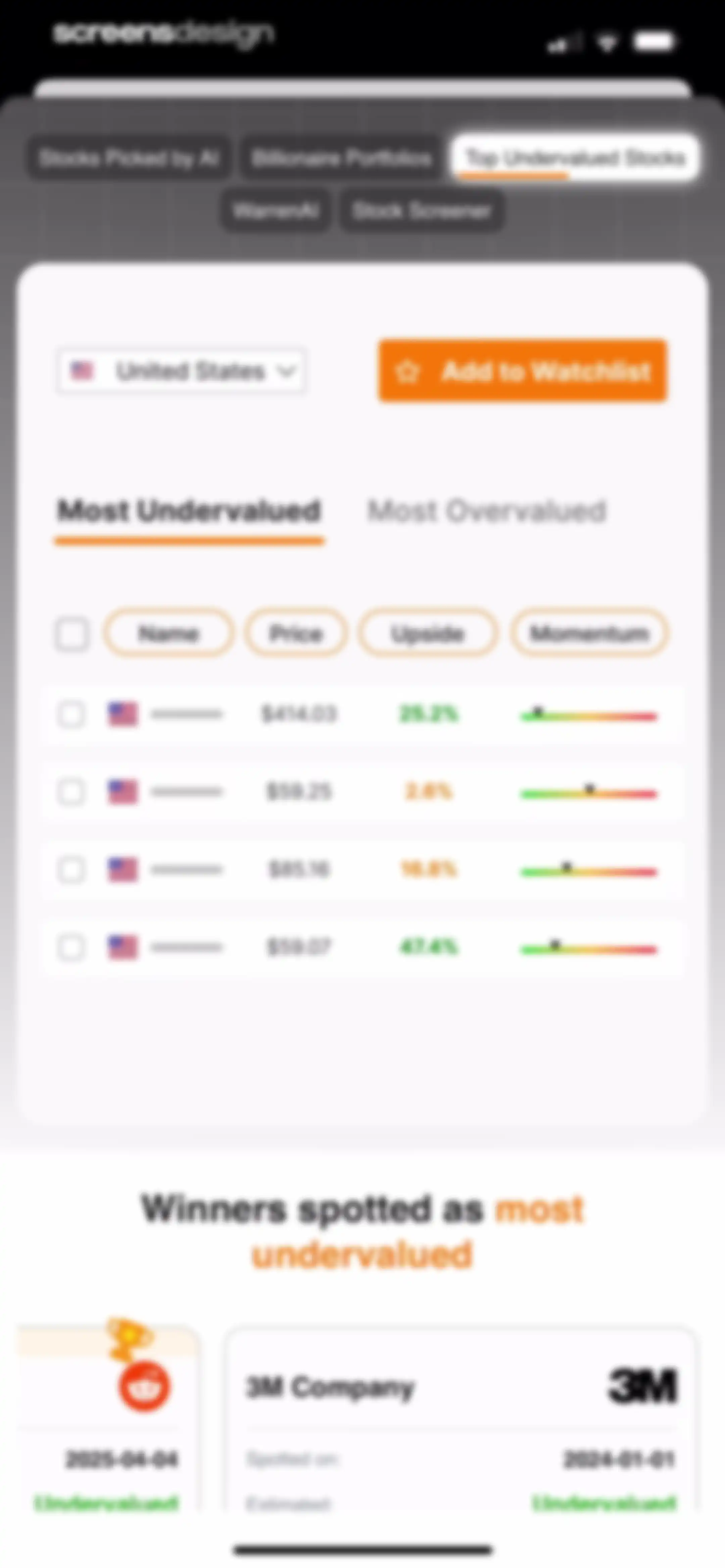 Investing.com: Stock Market screen 84