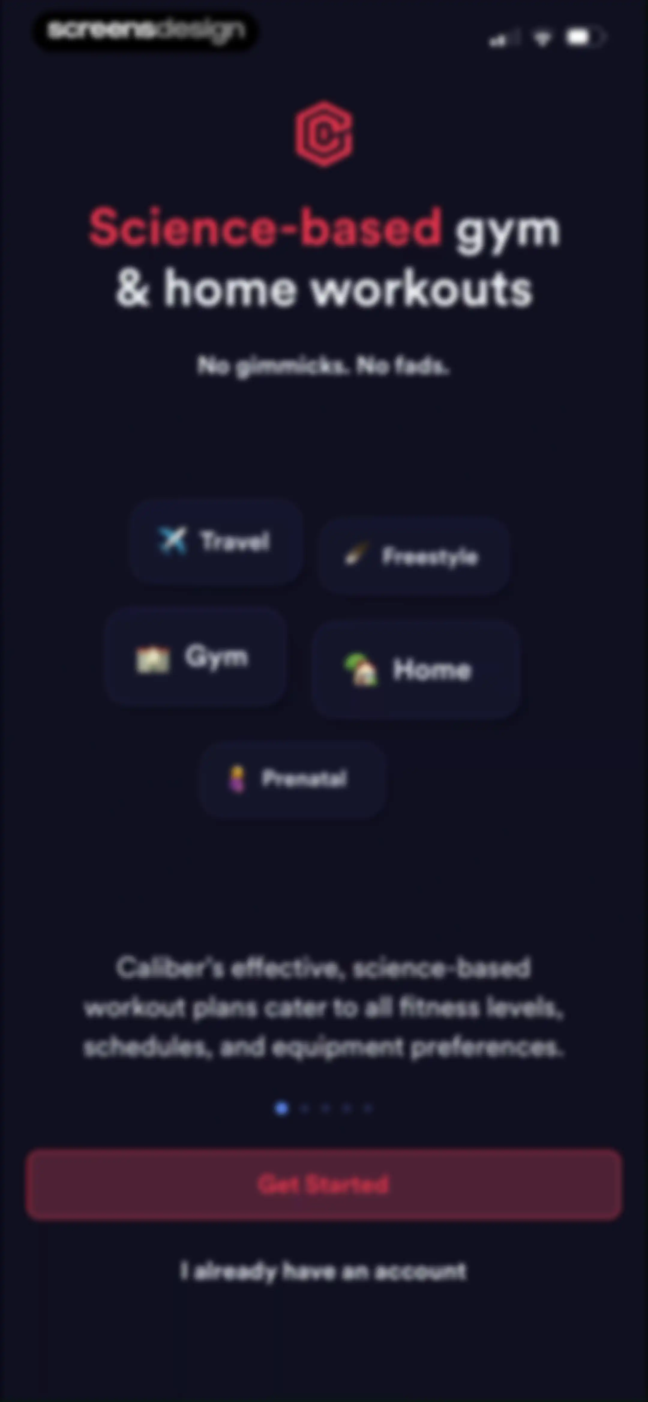 Caliber: Strength Training screen 2