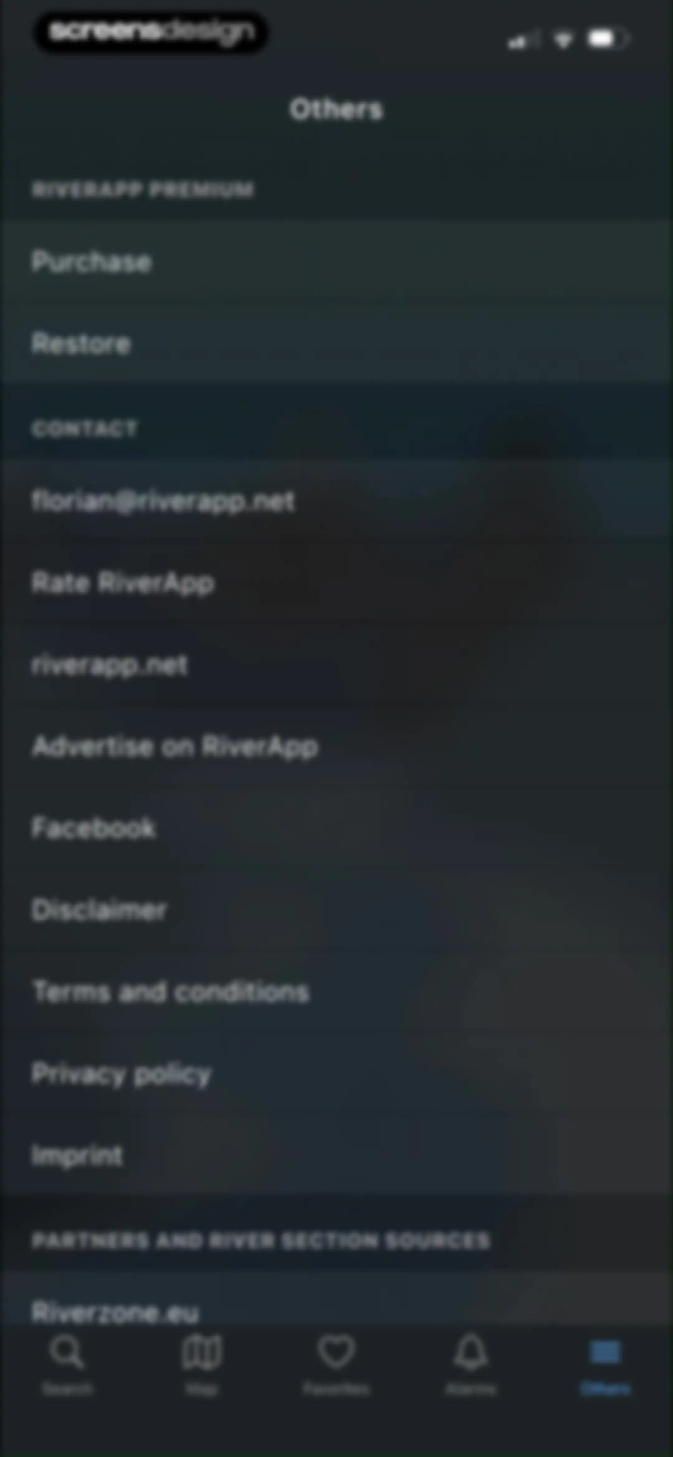 RiverApp - River levels screen 69