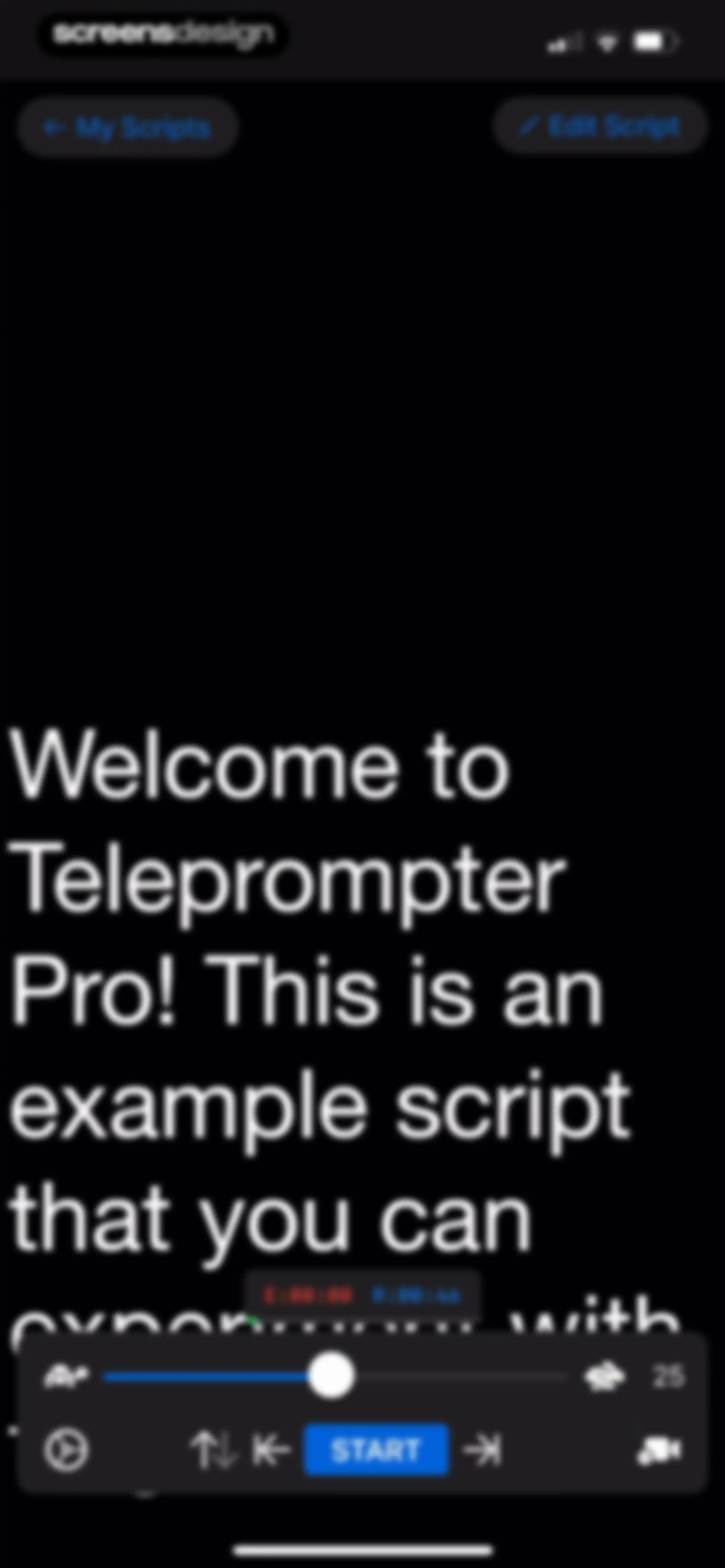 Teleprompter screen 6