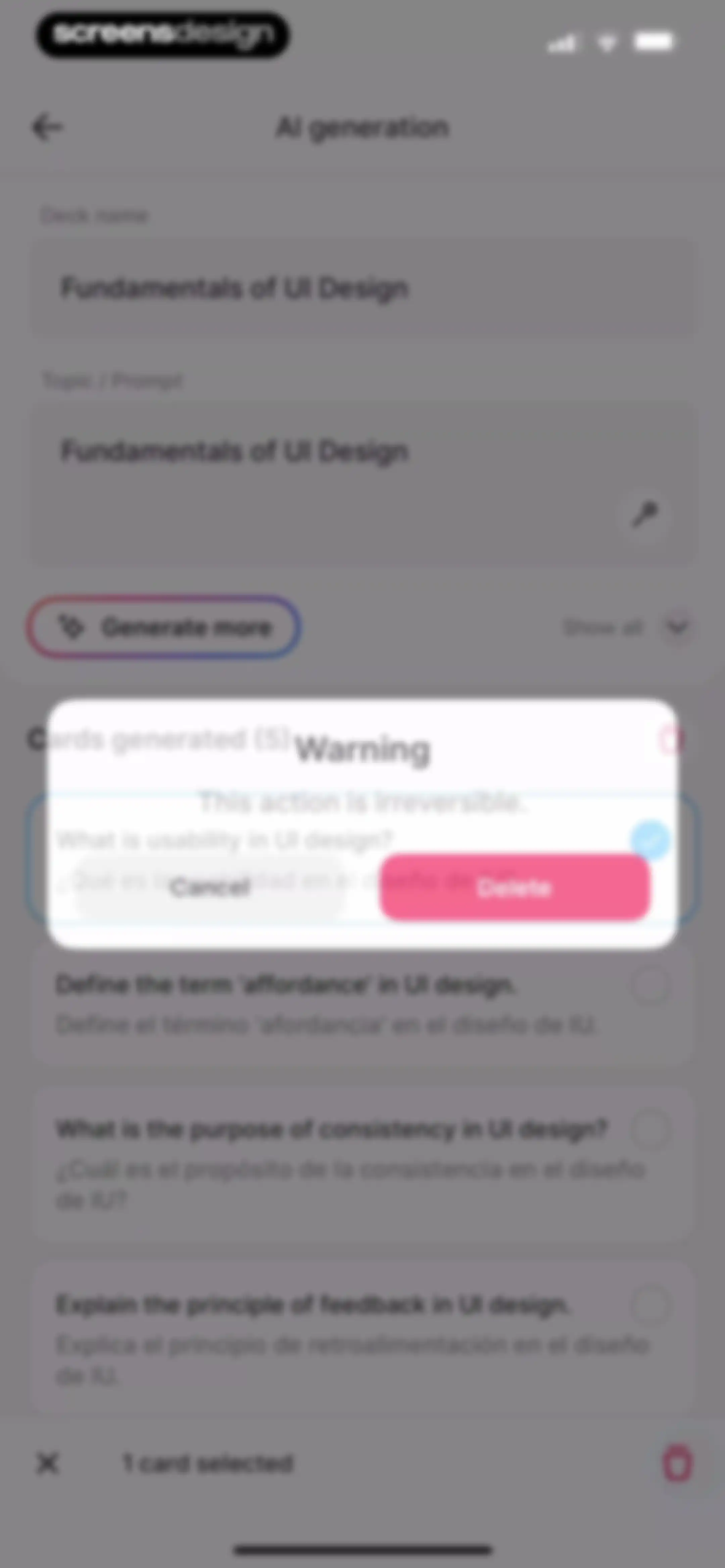 Noji - Flashcards study app screen 40