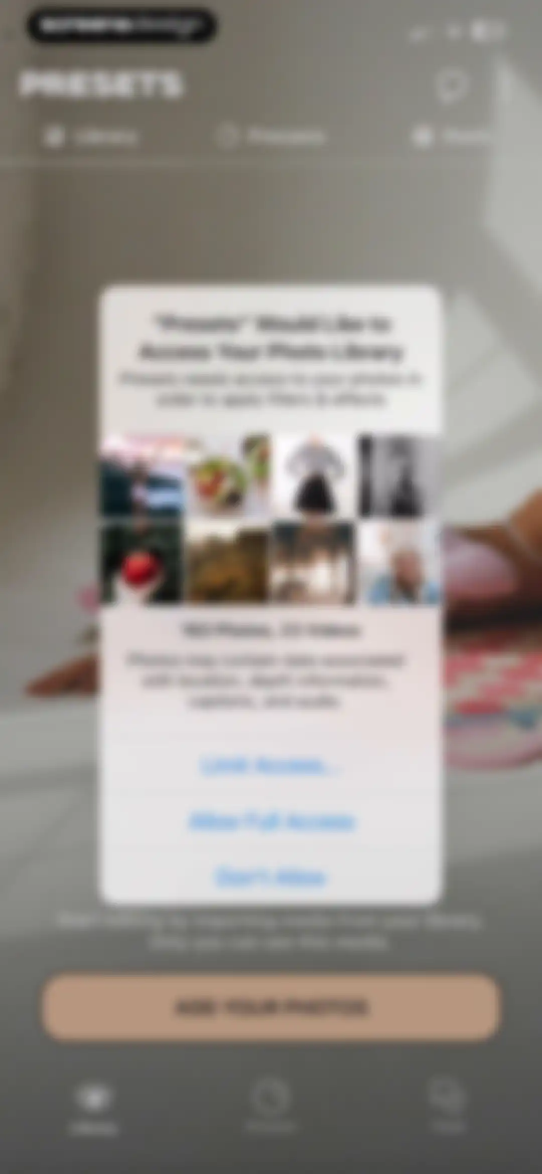 PRESETS: Filters for Pictures screen 3