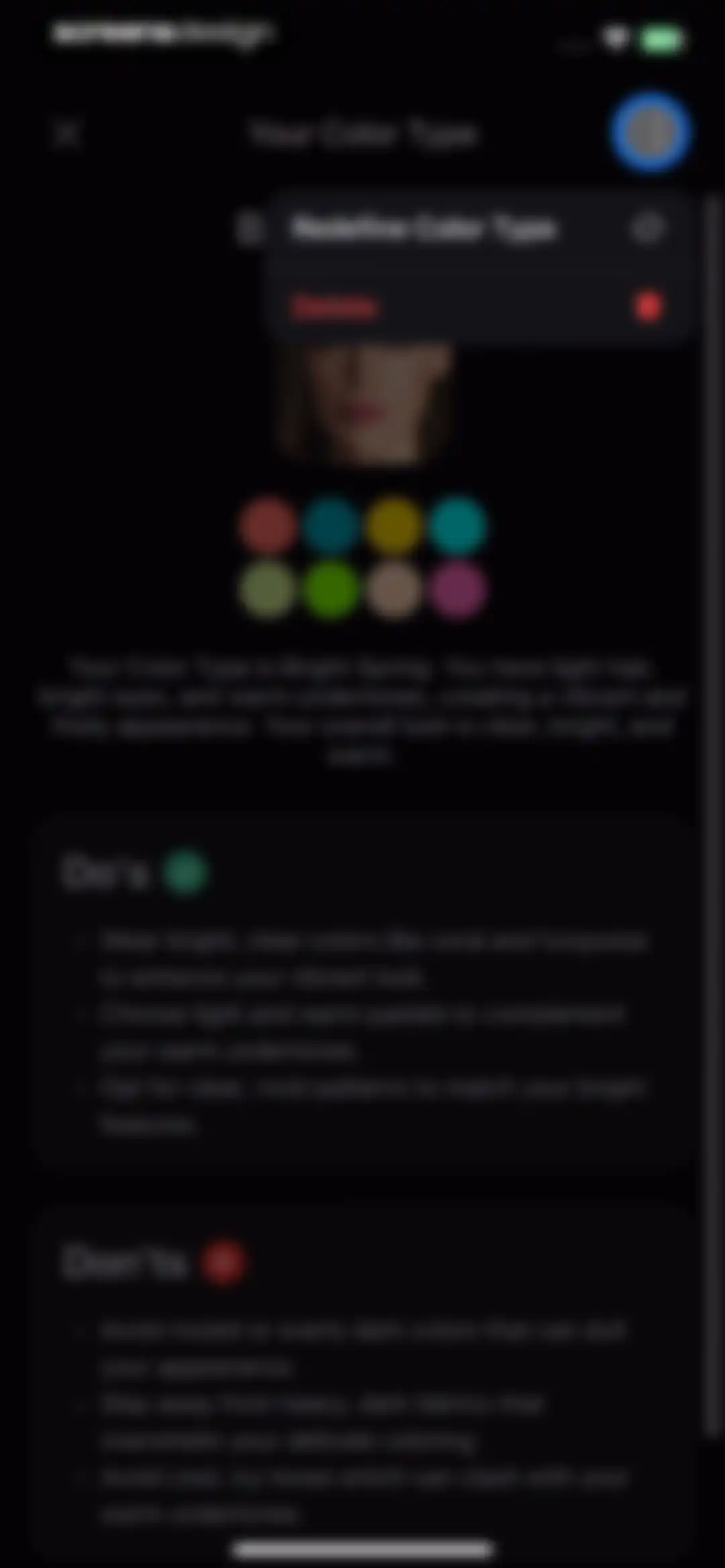 My Color Analysis・AI StyleLab screen 59