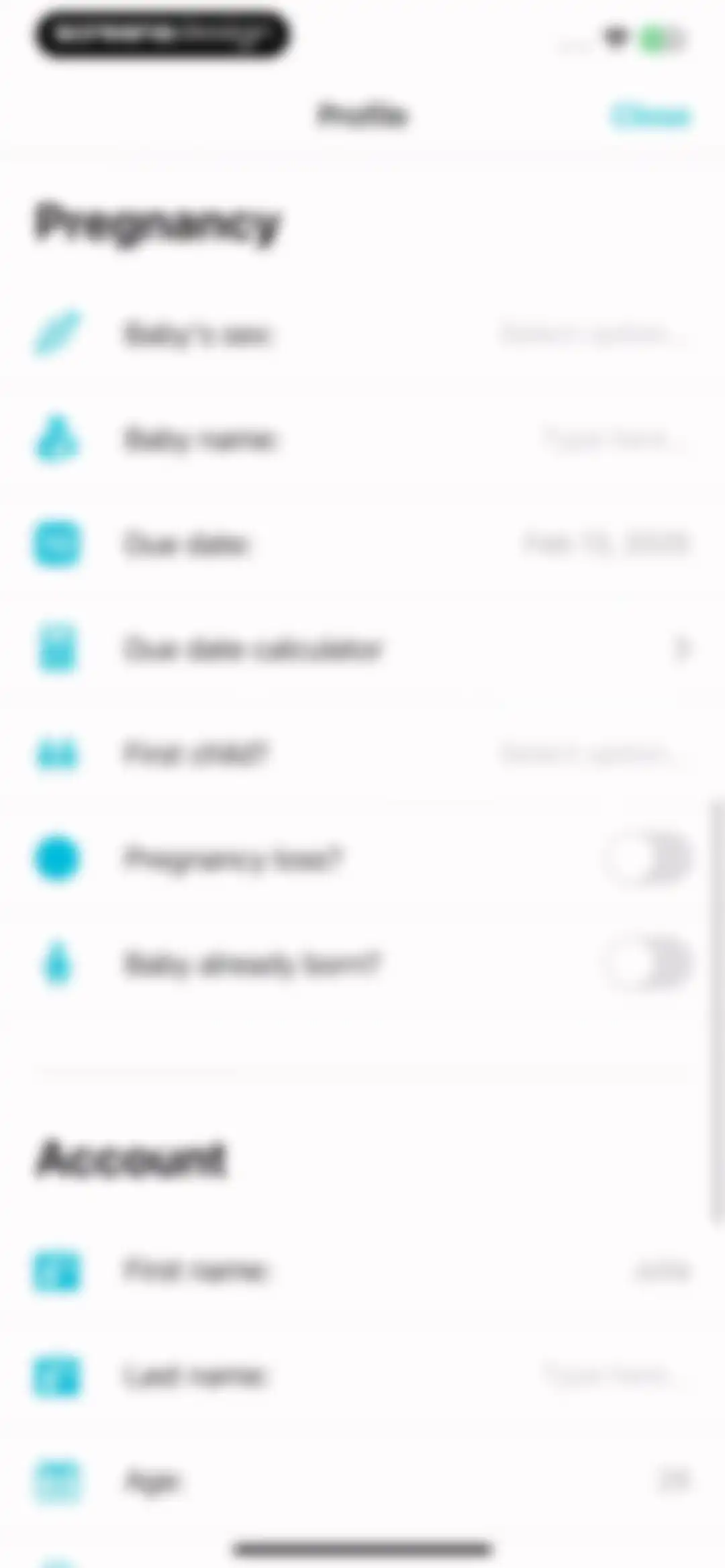 Pregnancy + | Tracker App screen 54