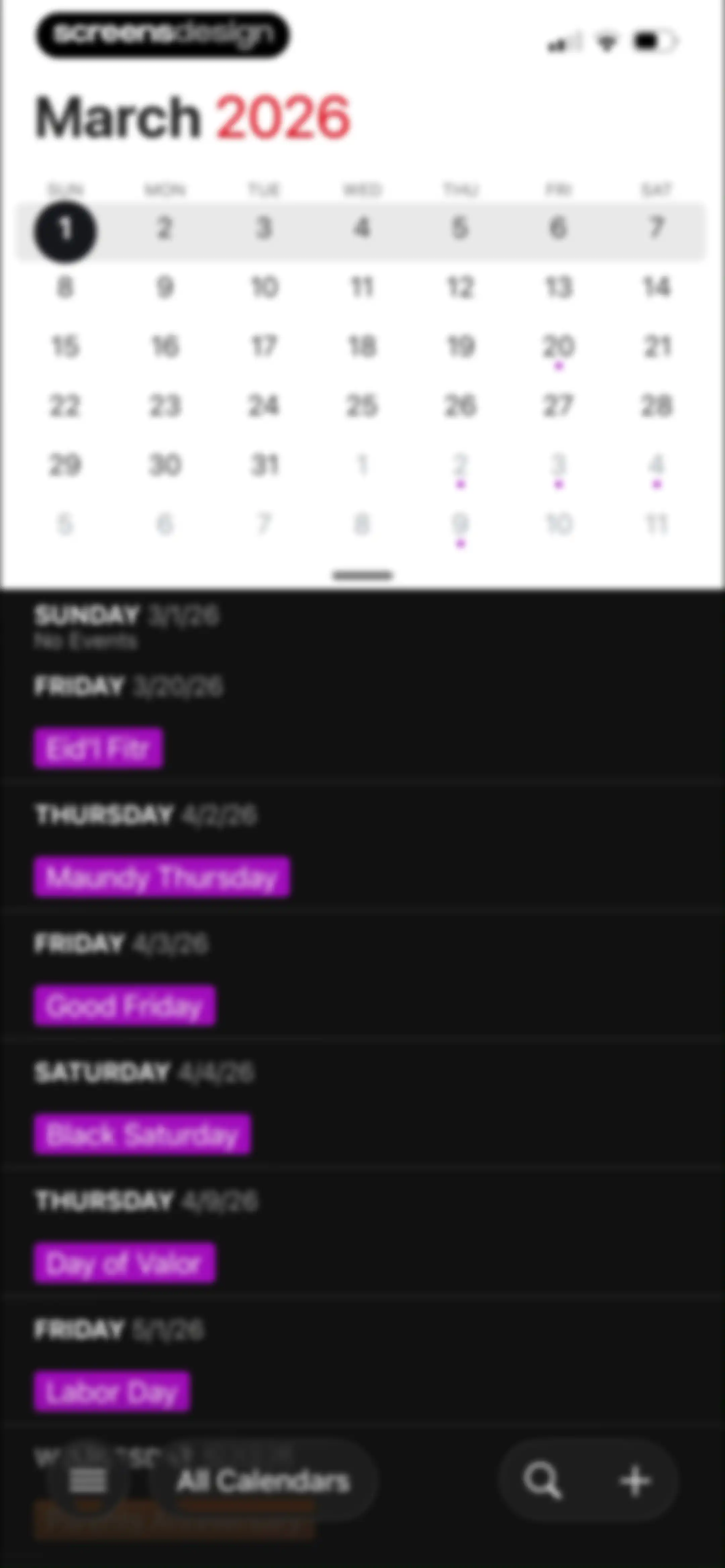 Fantastical Calendar screen 31