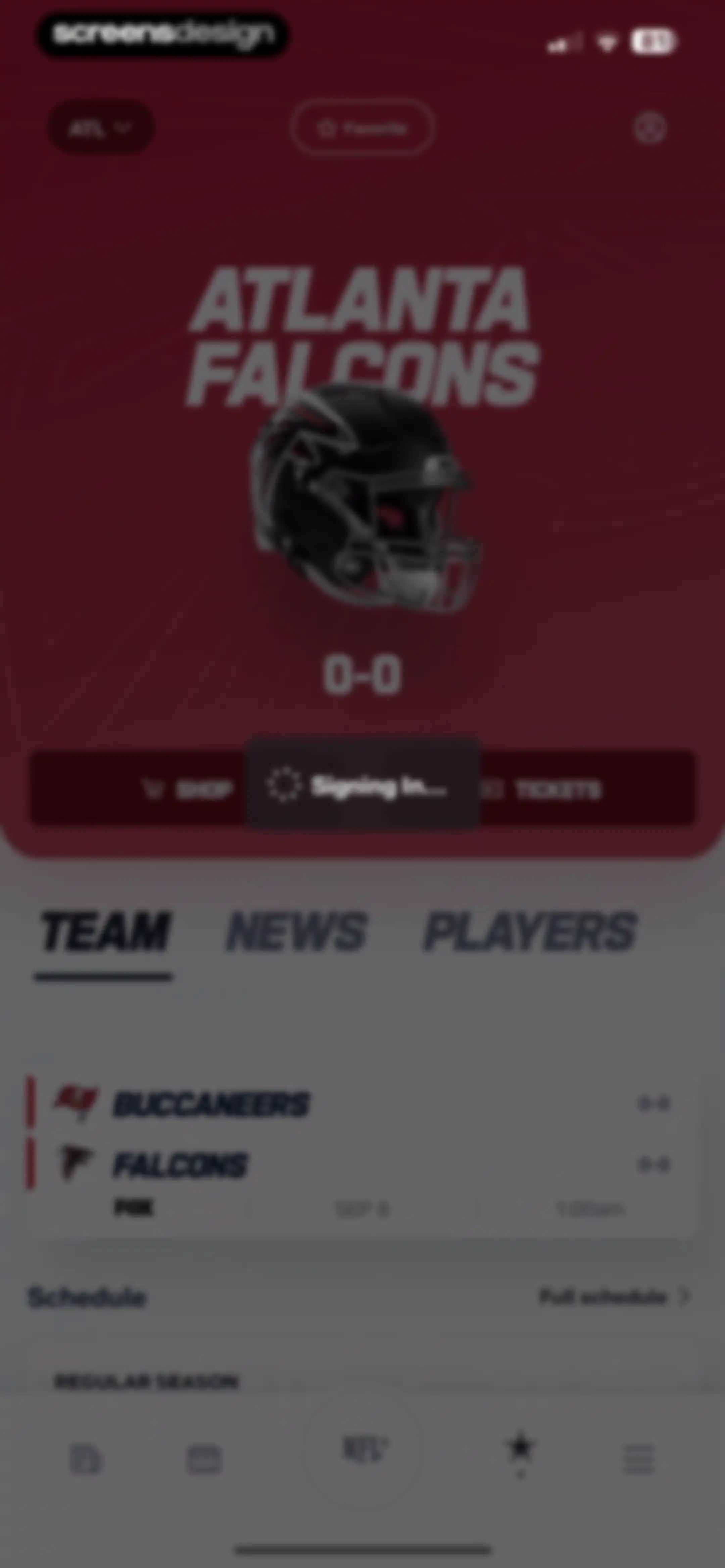 NFL screen 104