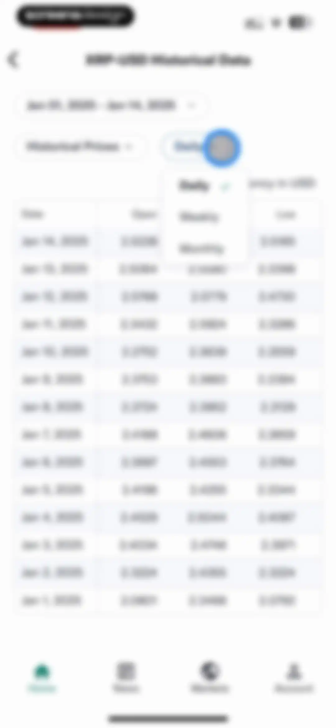 Yahoo Finance: Stocks, Markets screen 74