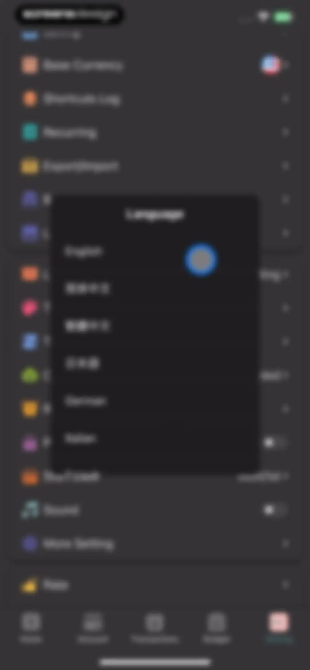 Budget app - spending tracker screen 93