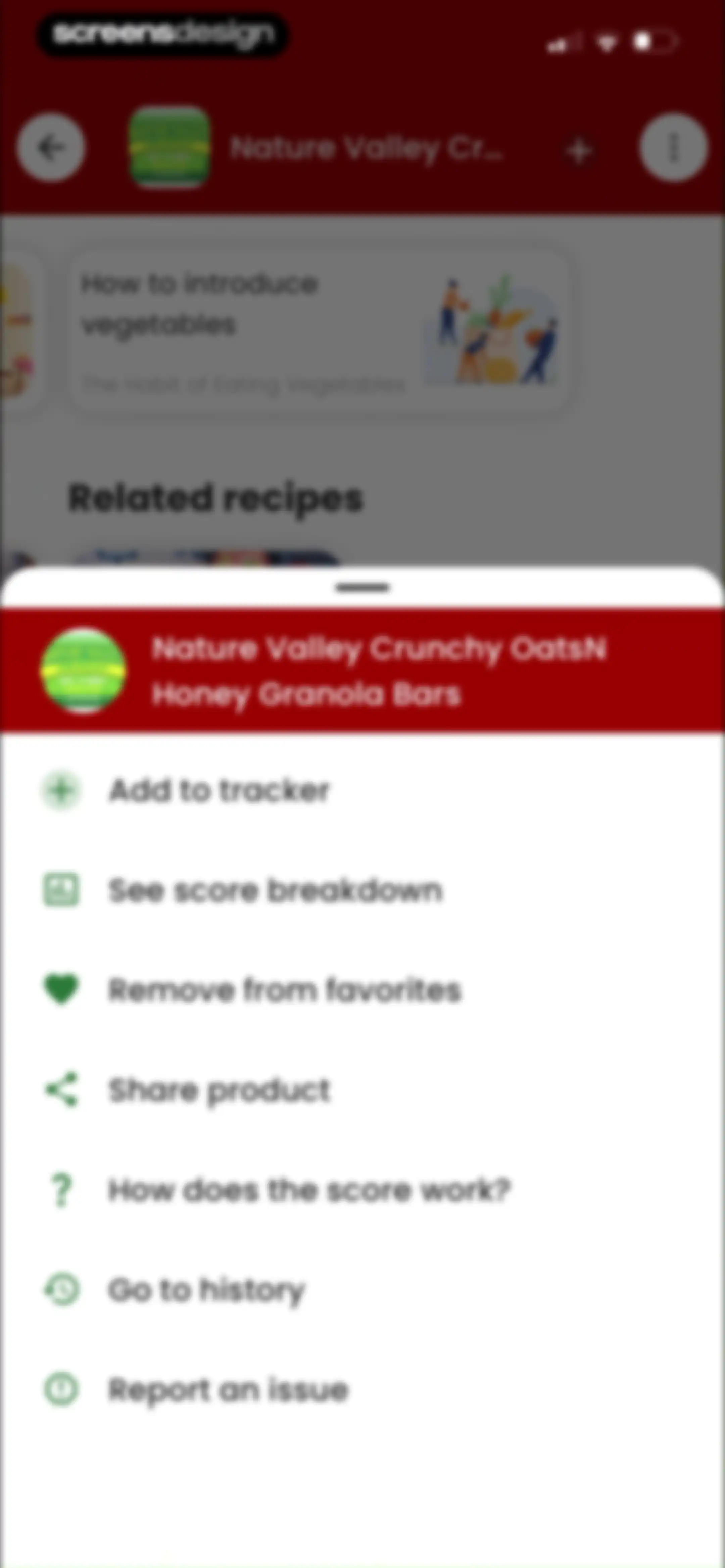 Diabetes food tracker - Gococo screen 138