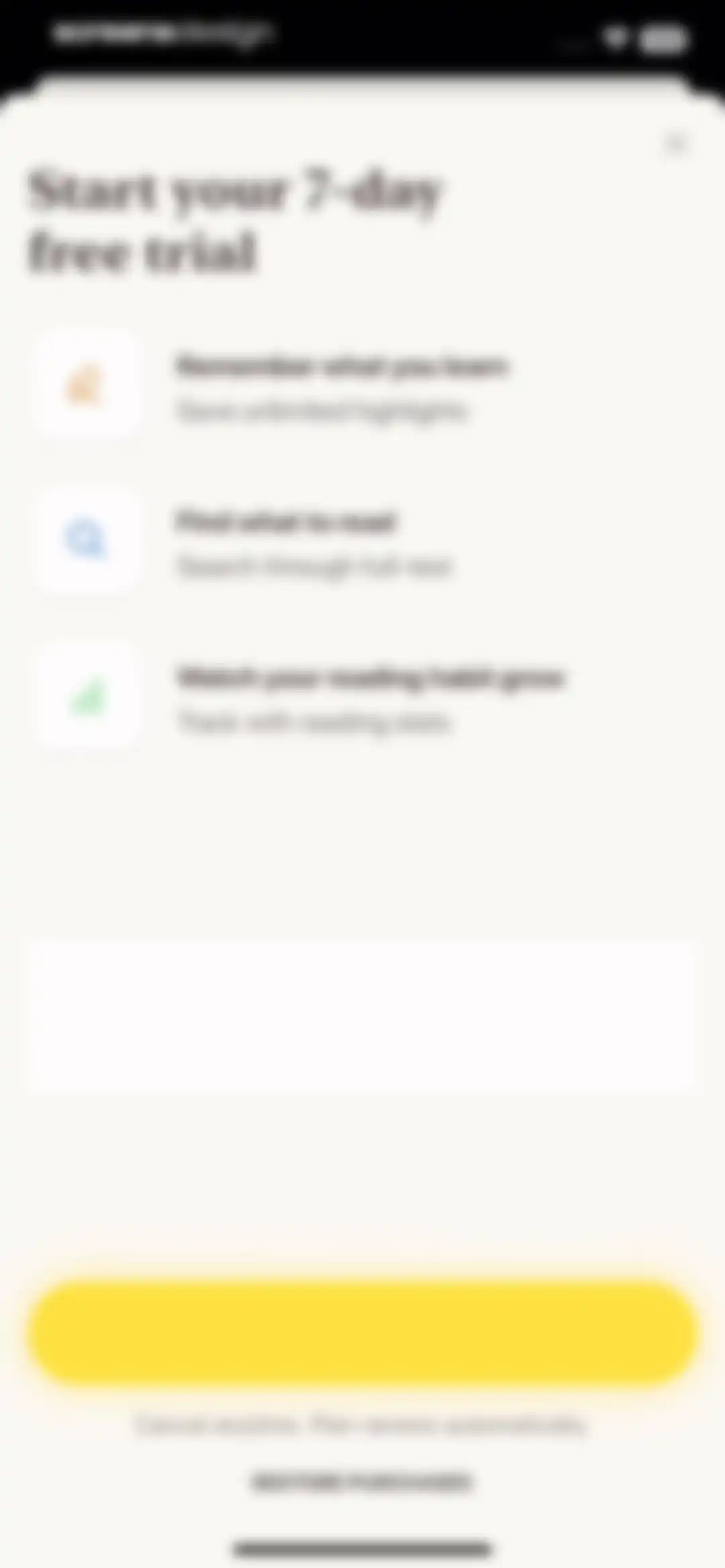 Alfread: grow reading habit screen 9