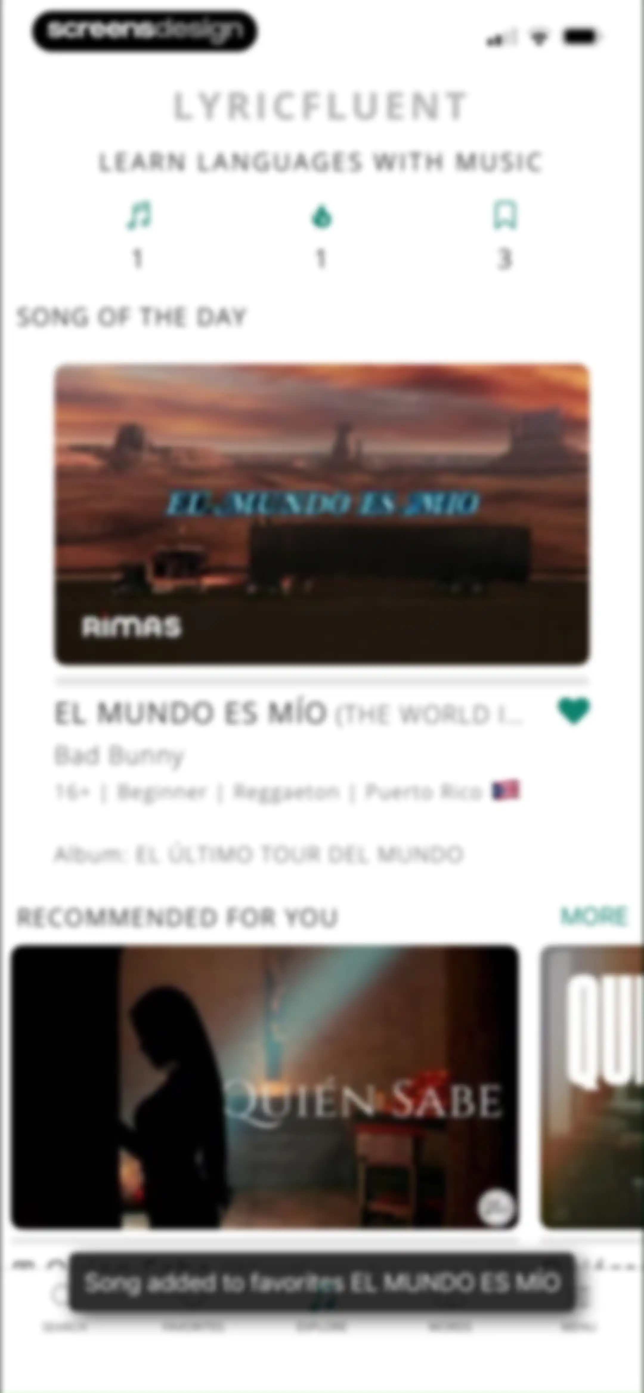 LyricFluent: Learn Languages screen 60