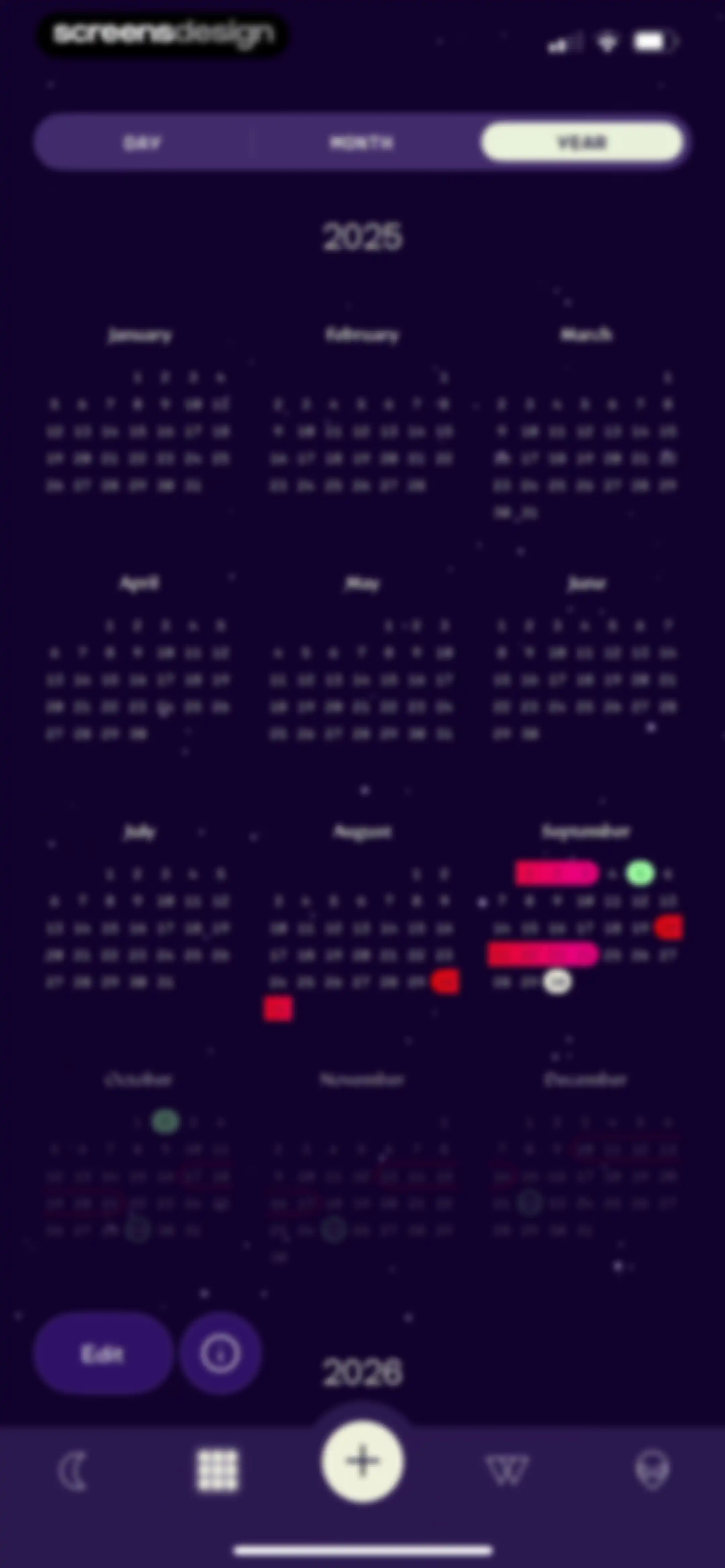 Stardust Period Tracker screen 106