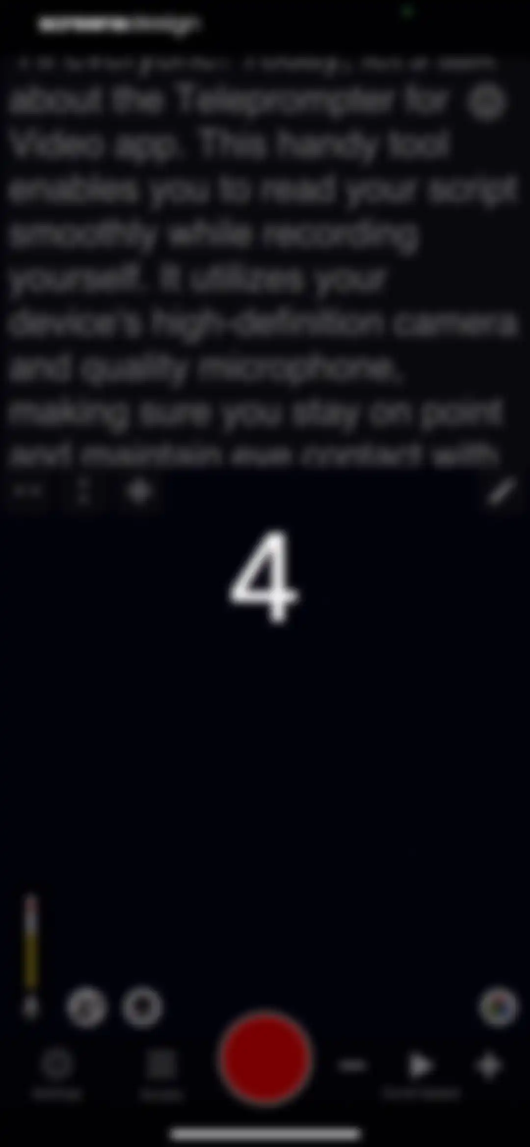 Teleprompter for Video screen 35