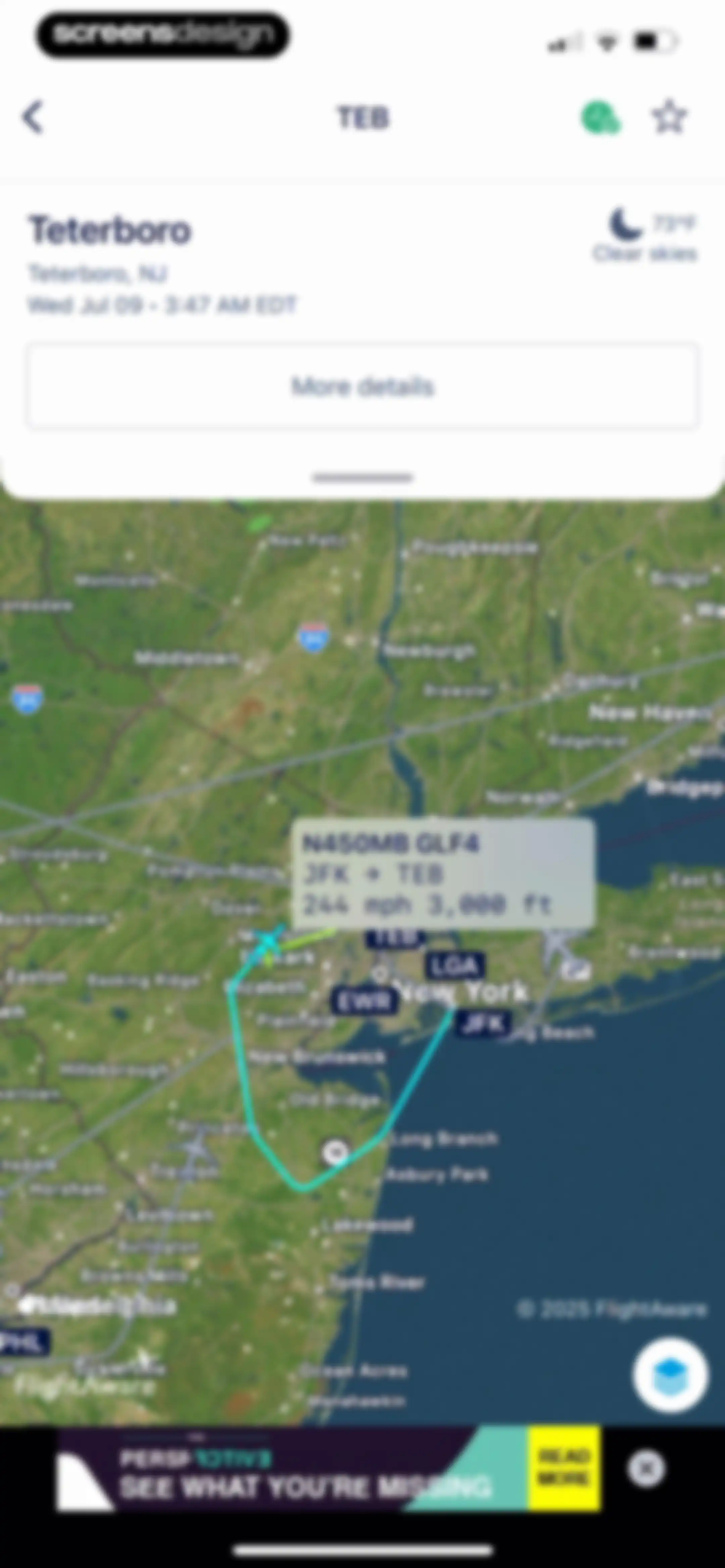 FlightAware Flight Tracker screen 68