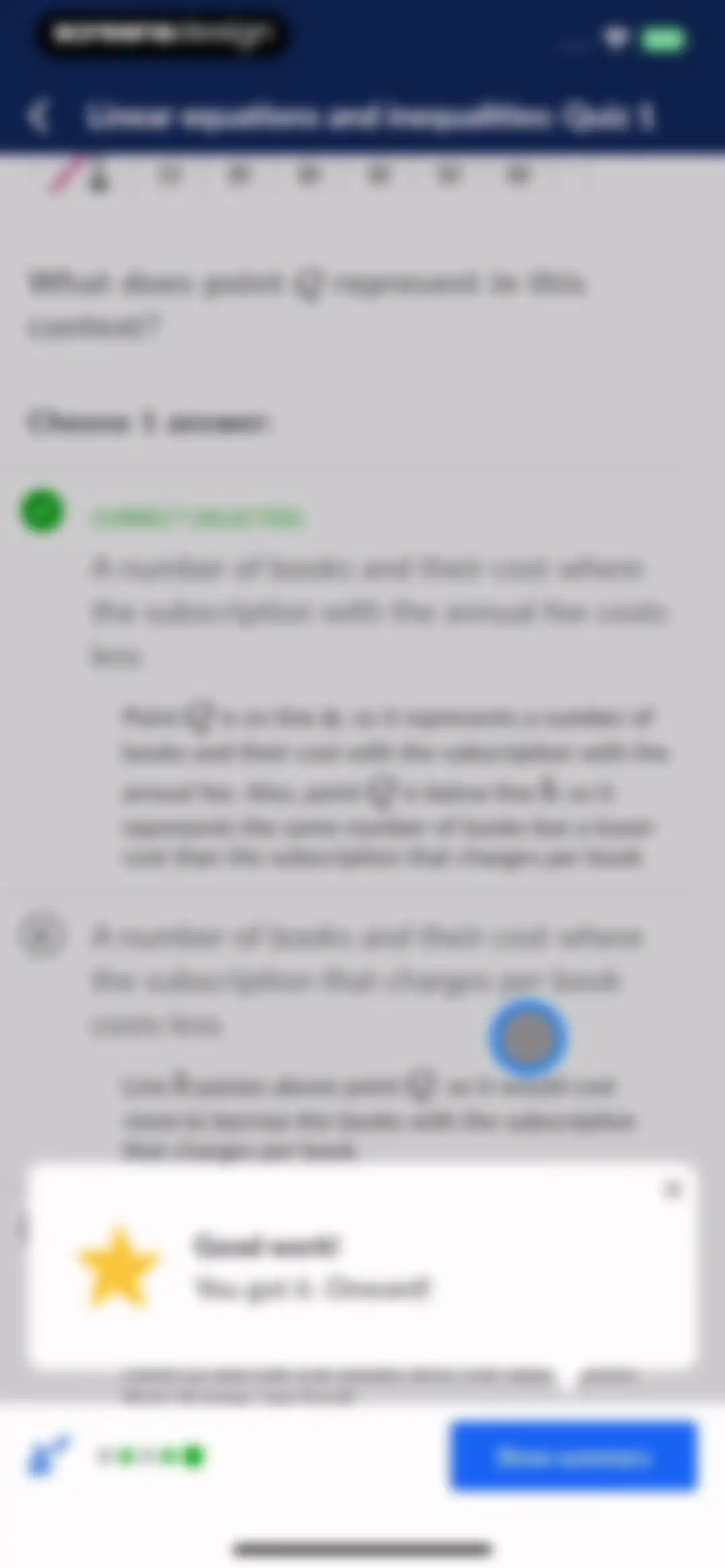 Khan Academy screen 50