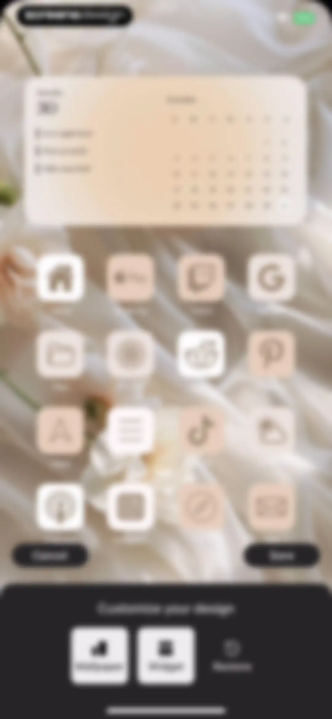 Aesthetic: App icons & Widgets screen 31