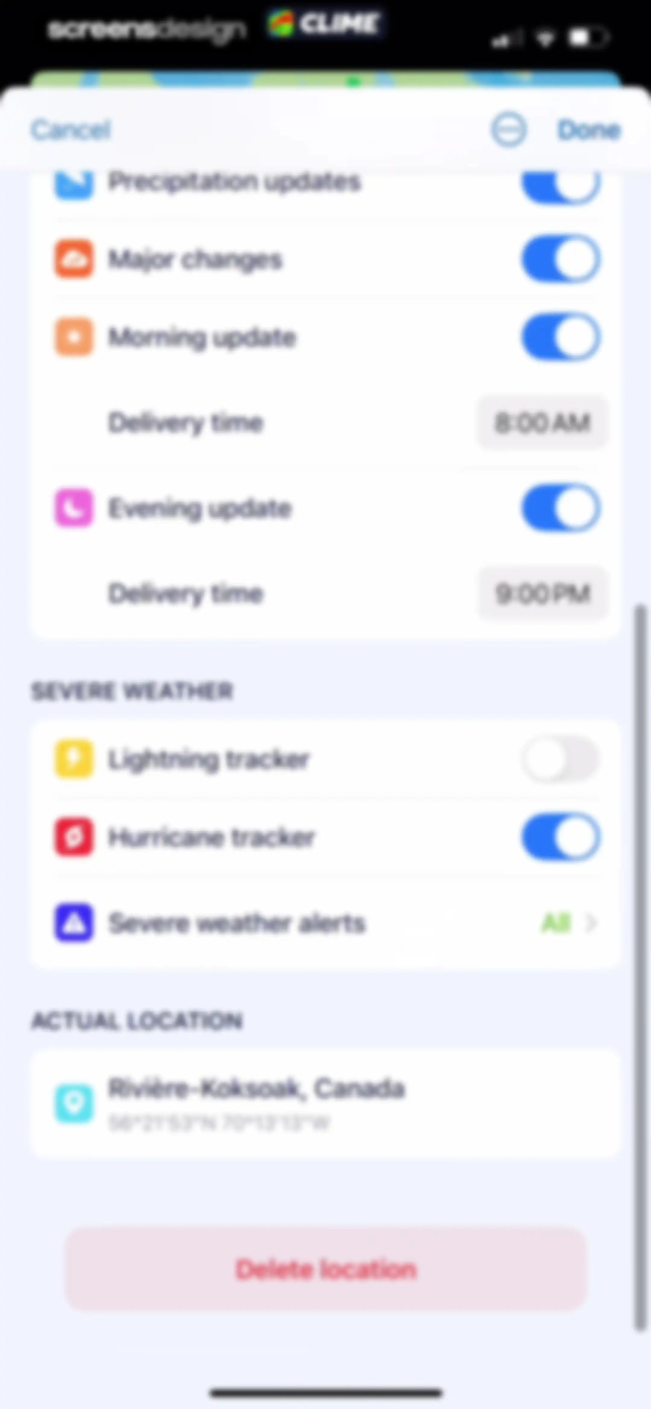 Clime: NOAA Weather Radar Live screen 81