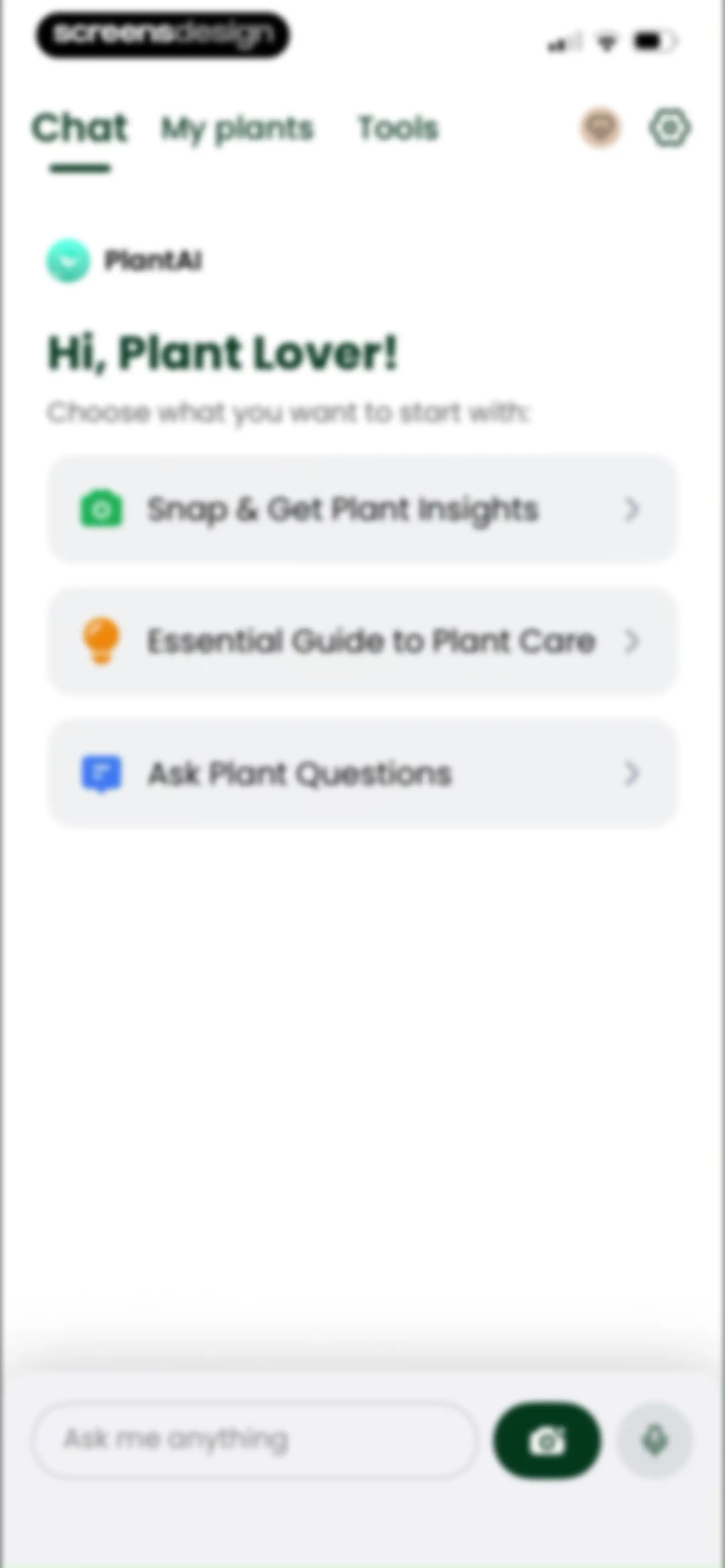 PlantAI: Identifier & Diagnose screen 19