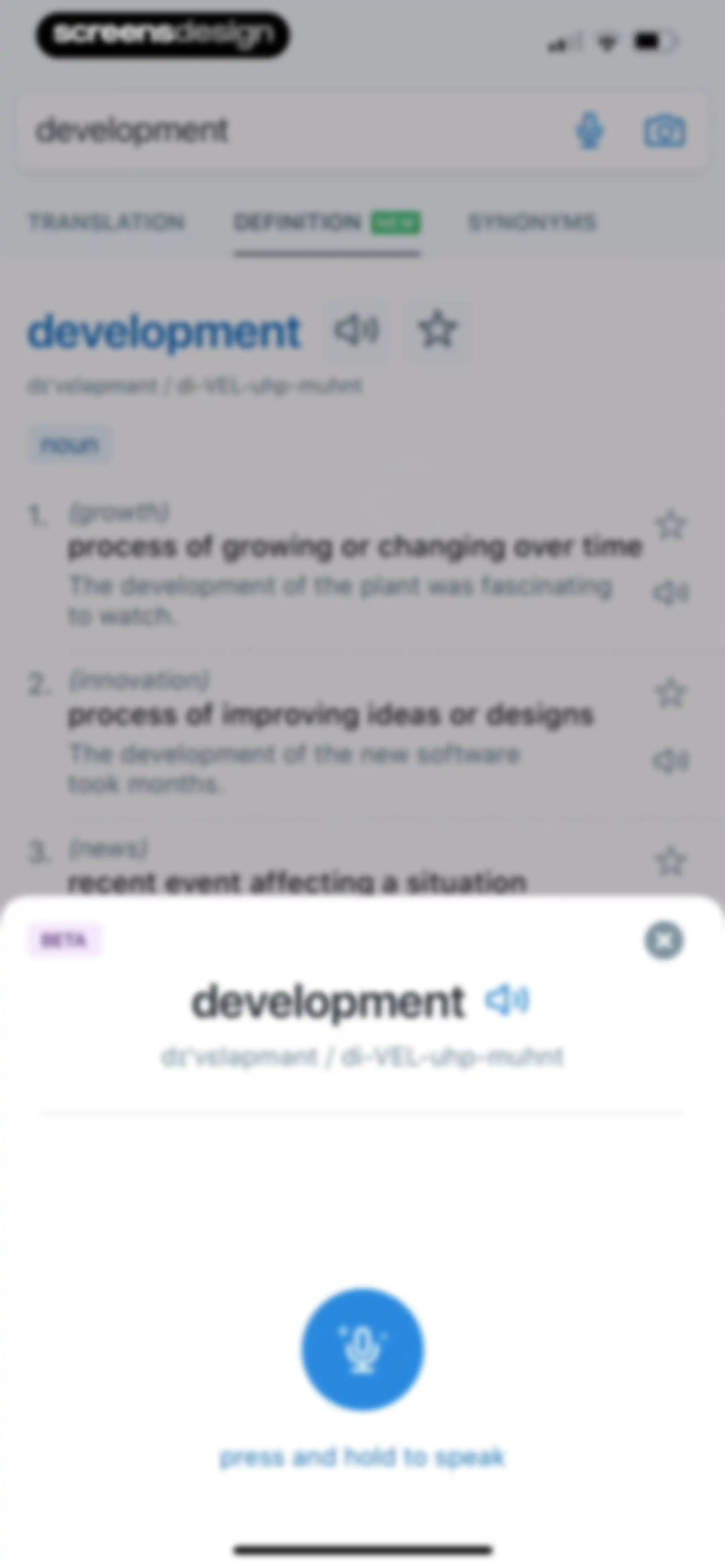 Reverso translate and learn screen 30