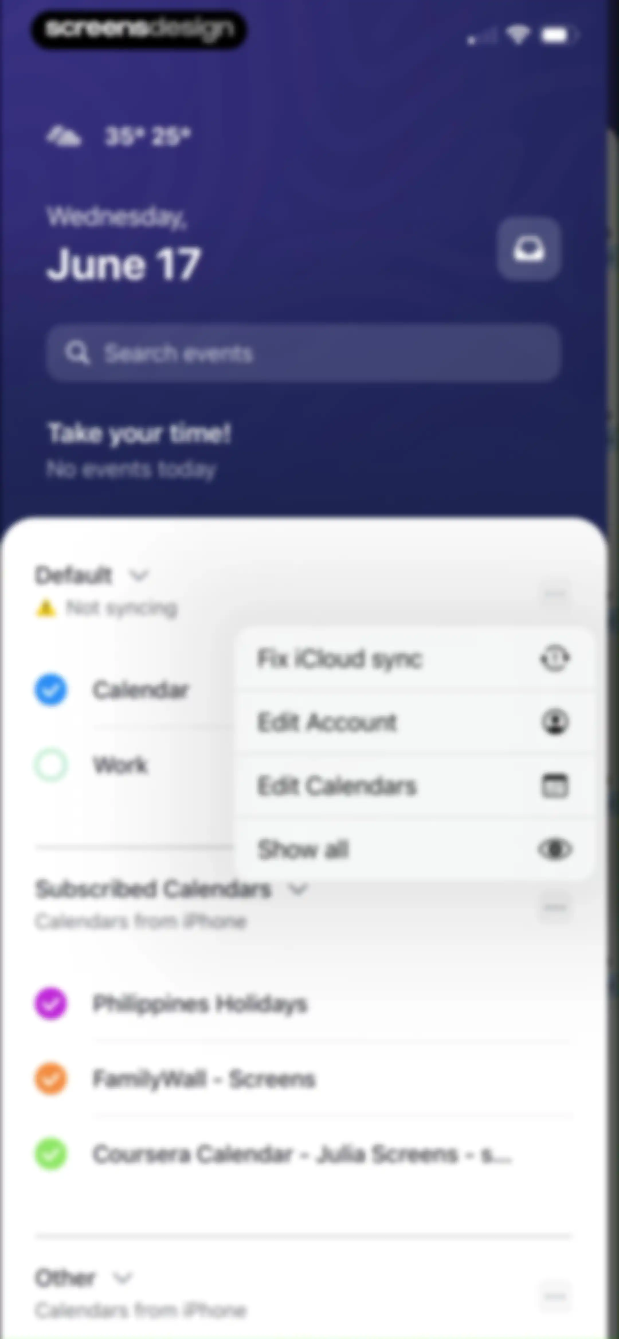 Calendars: Schedule Planner screen 83