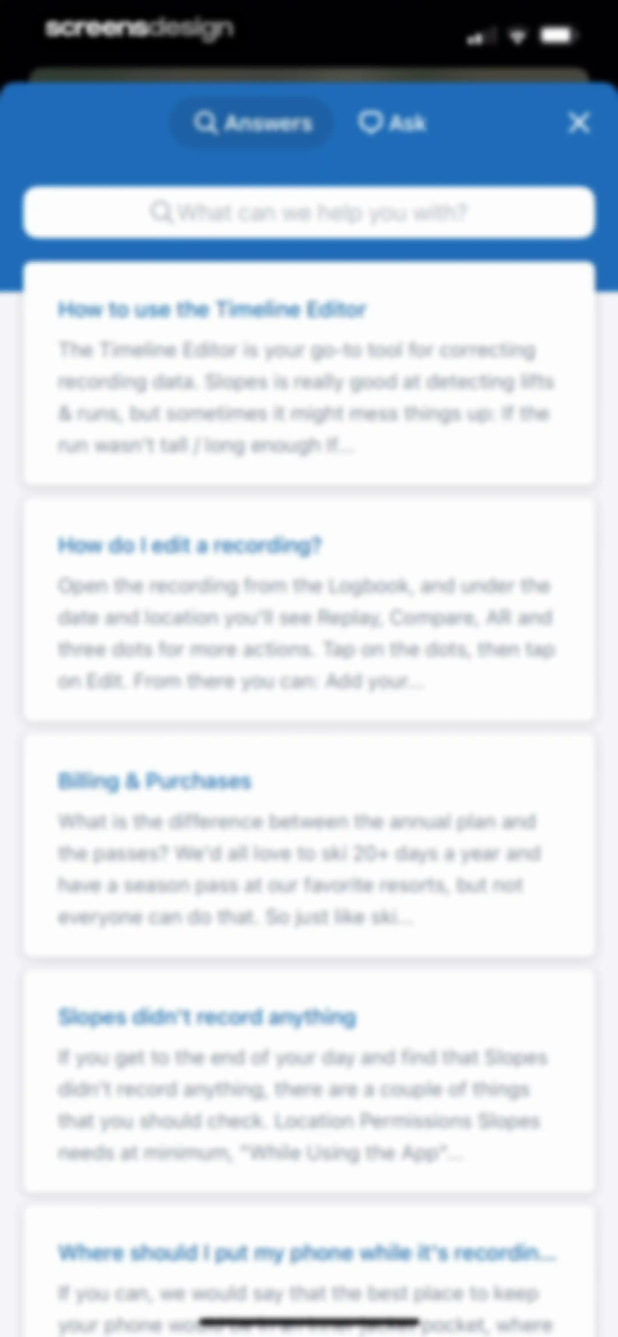 Slopes: Ski & Snowboard screen 101
