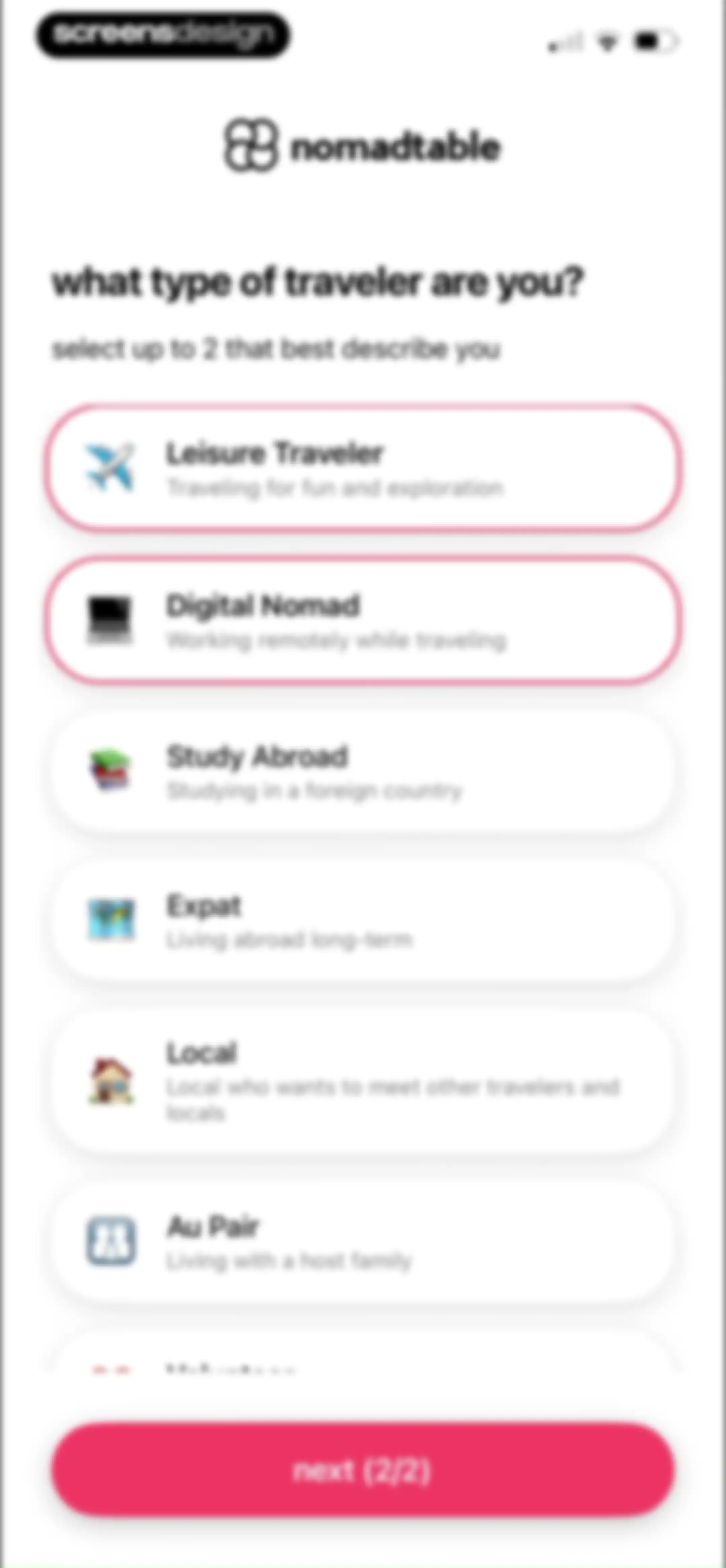 nomadtable: travel friends screen 14