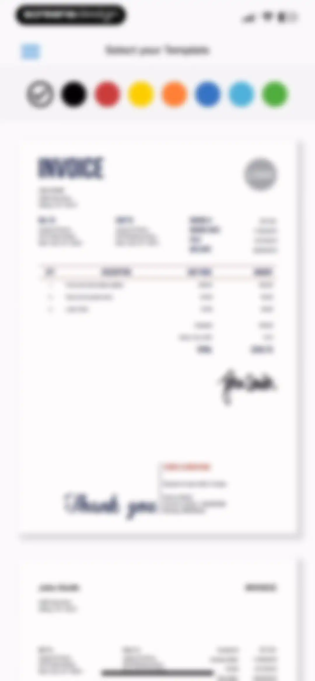 Invoice Maker by Invoice Home screen 2