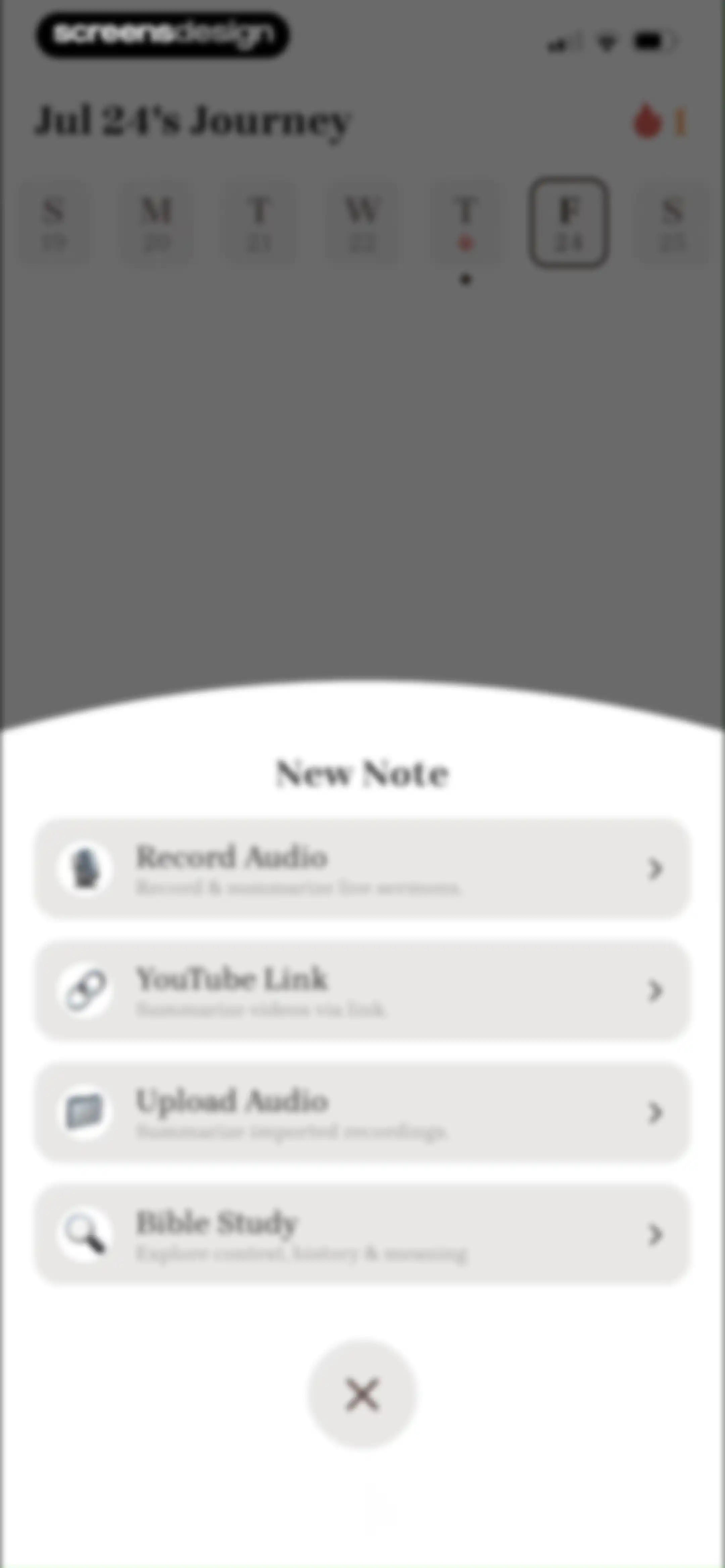Bible Note: Sermon Notes screen 114