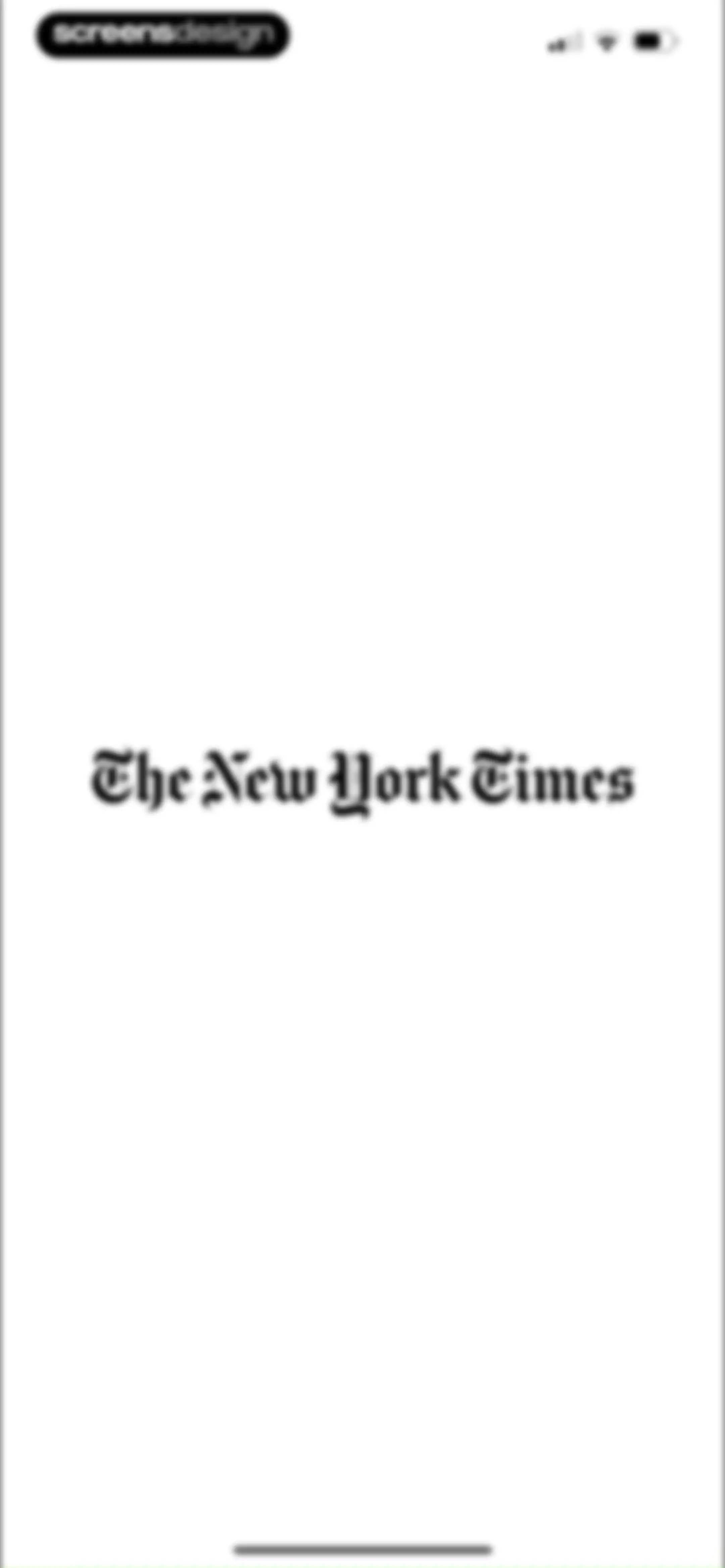 NYTimes: US and Global News screen 1