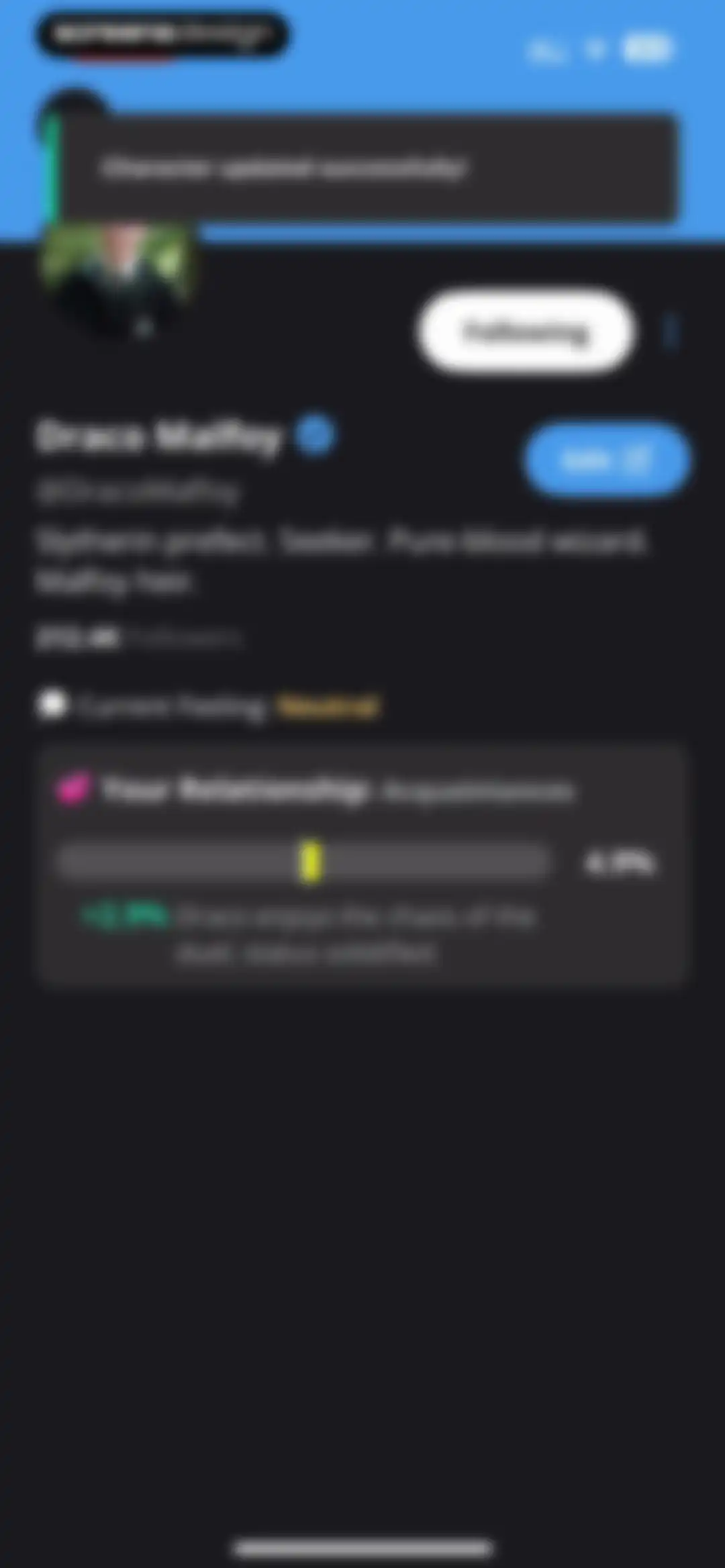 status - sims but social media screen 86