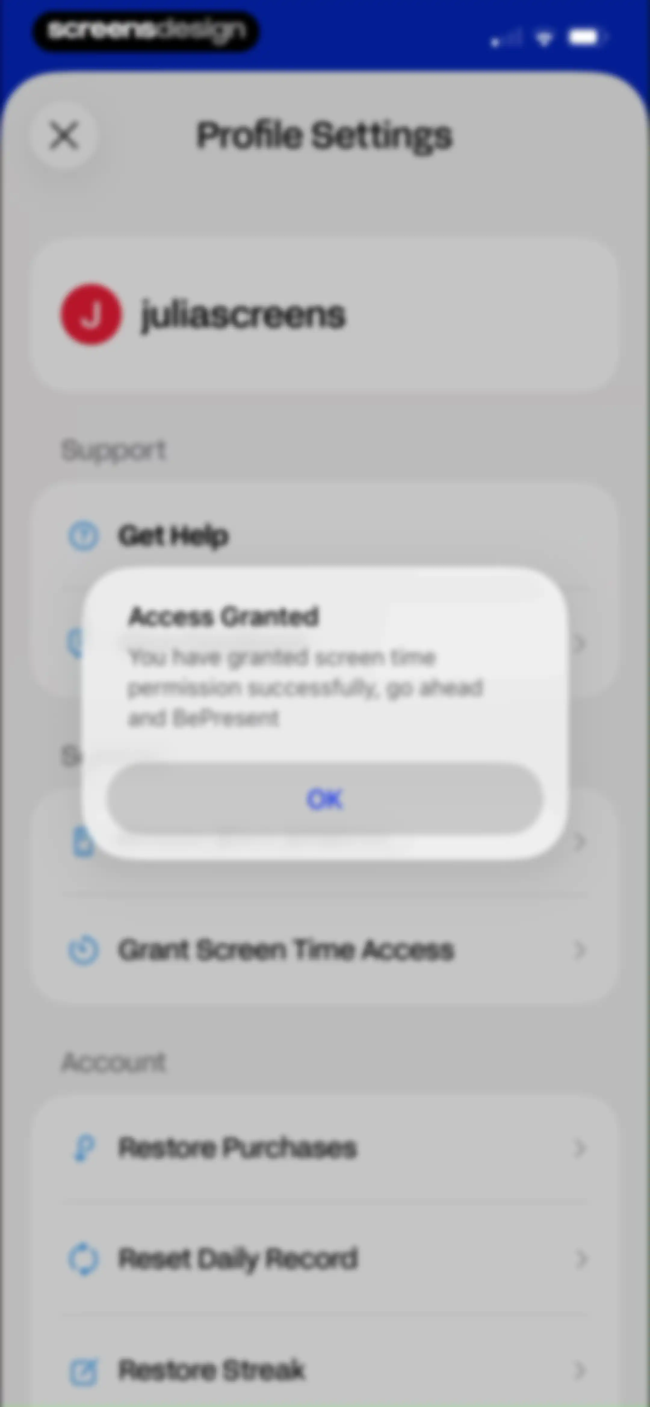 BePresent: Screen Time Control screen 96