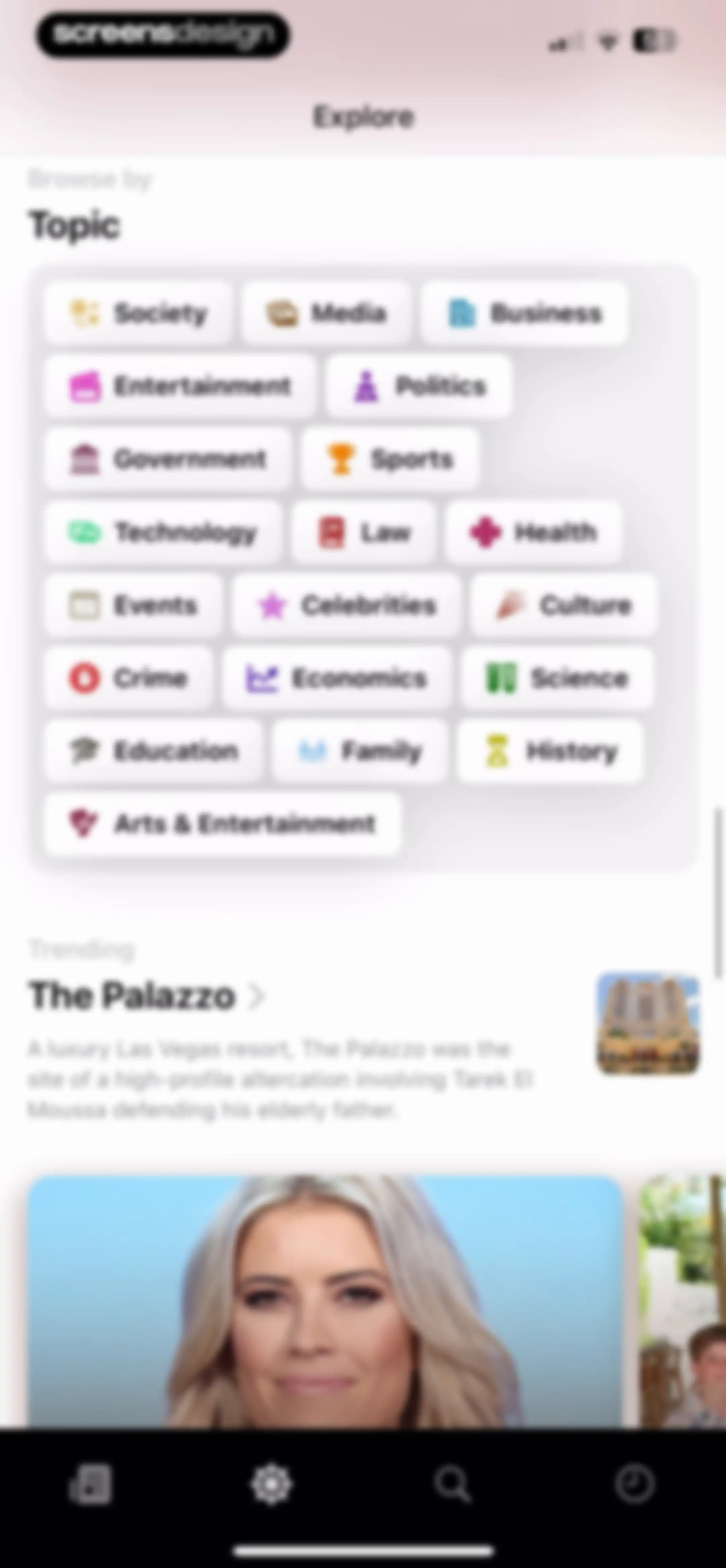 Particle: Personalized News screen 92