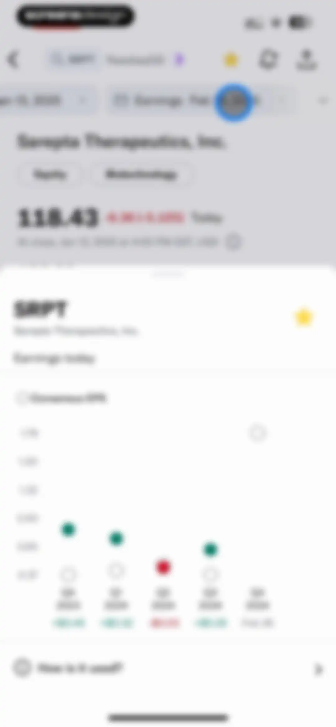 Yahoo Finance: Stocks, Markets screen 135