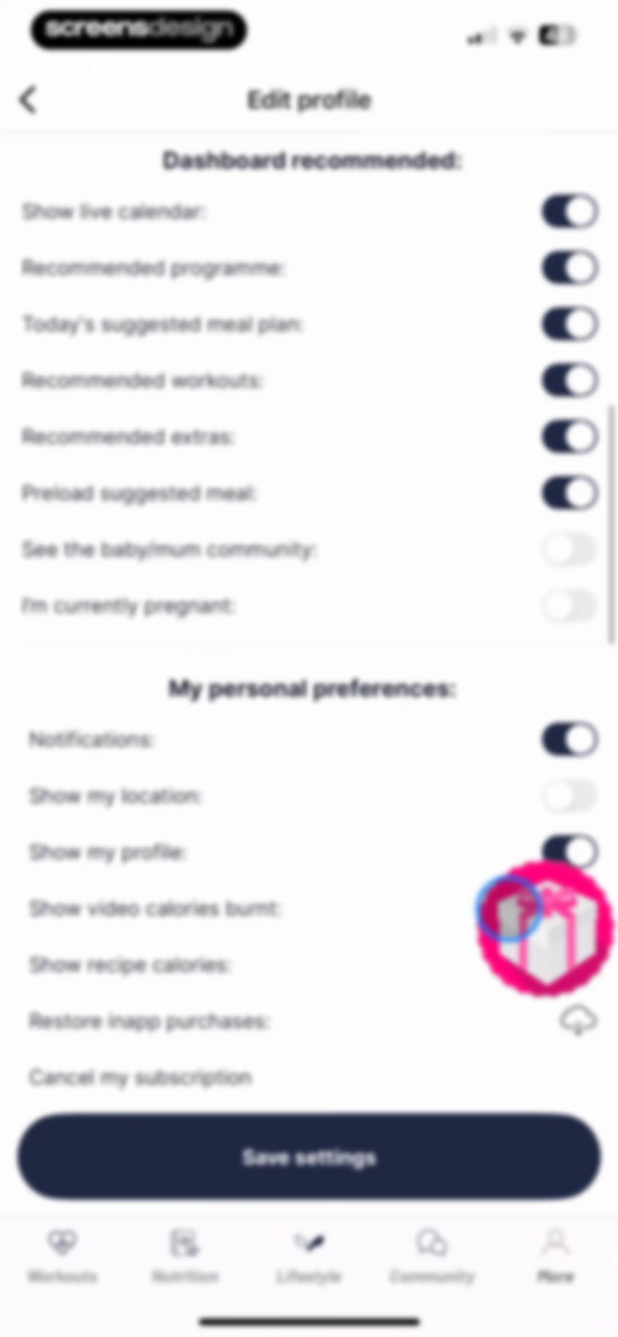 Results Wellness Lifestyle screen 148