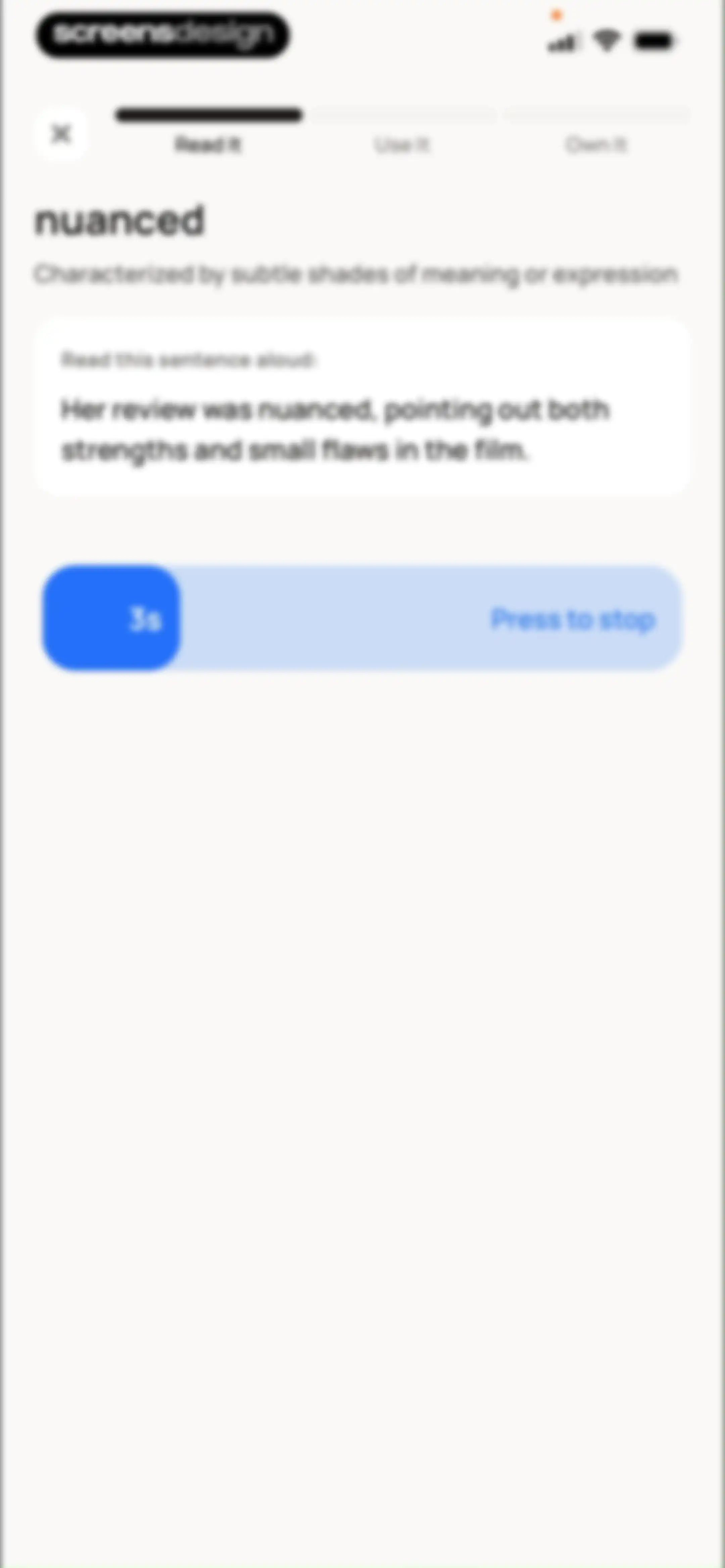Wellspoken: Articulation Coach screen 134