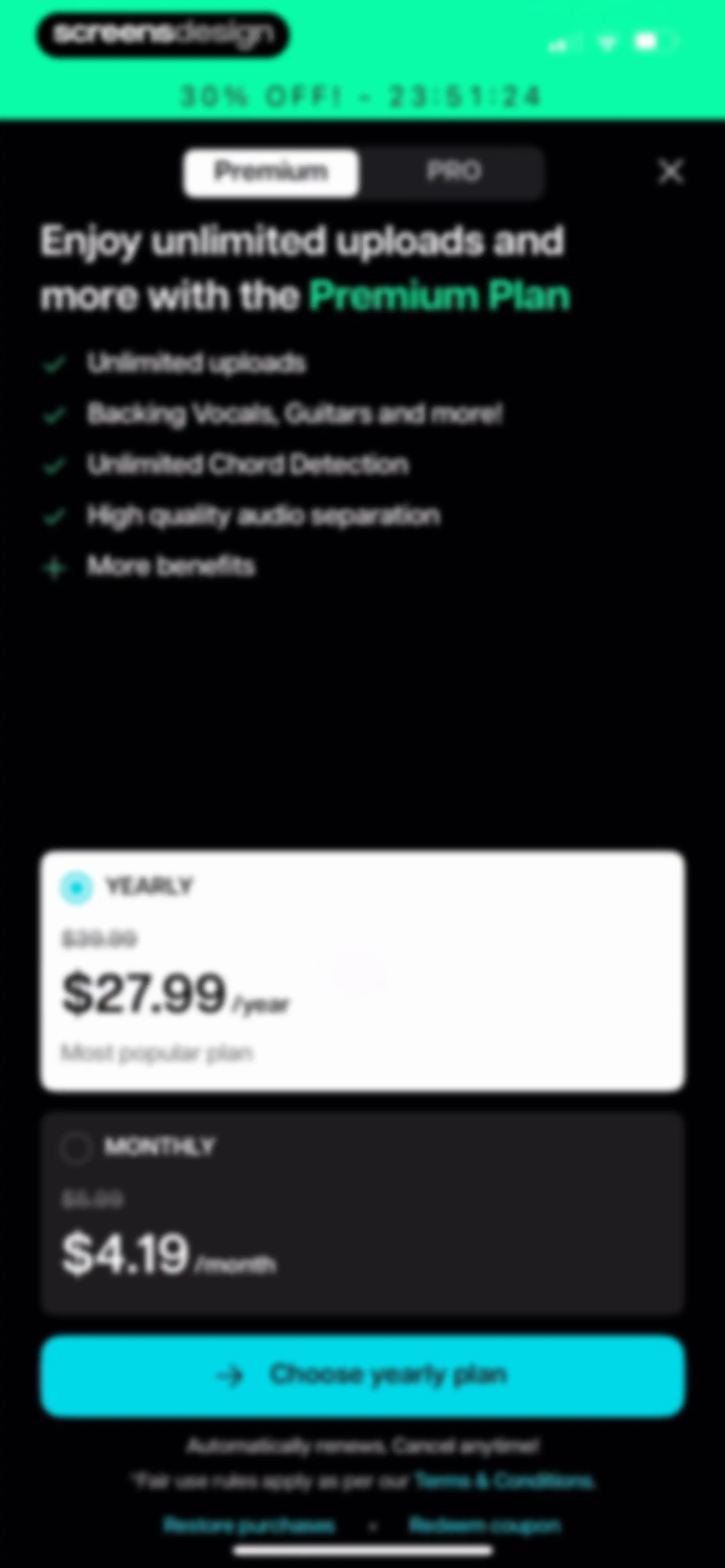 Moises: The Musician's App screen 95