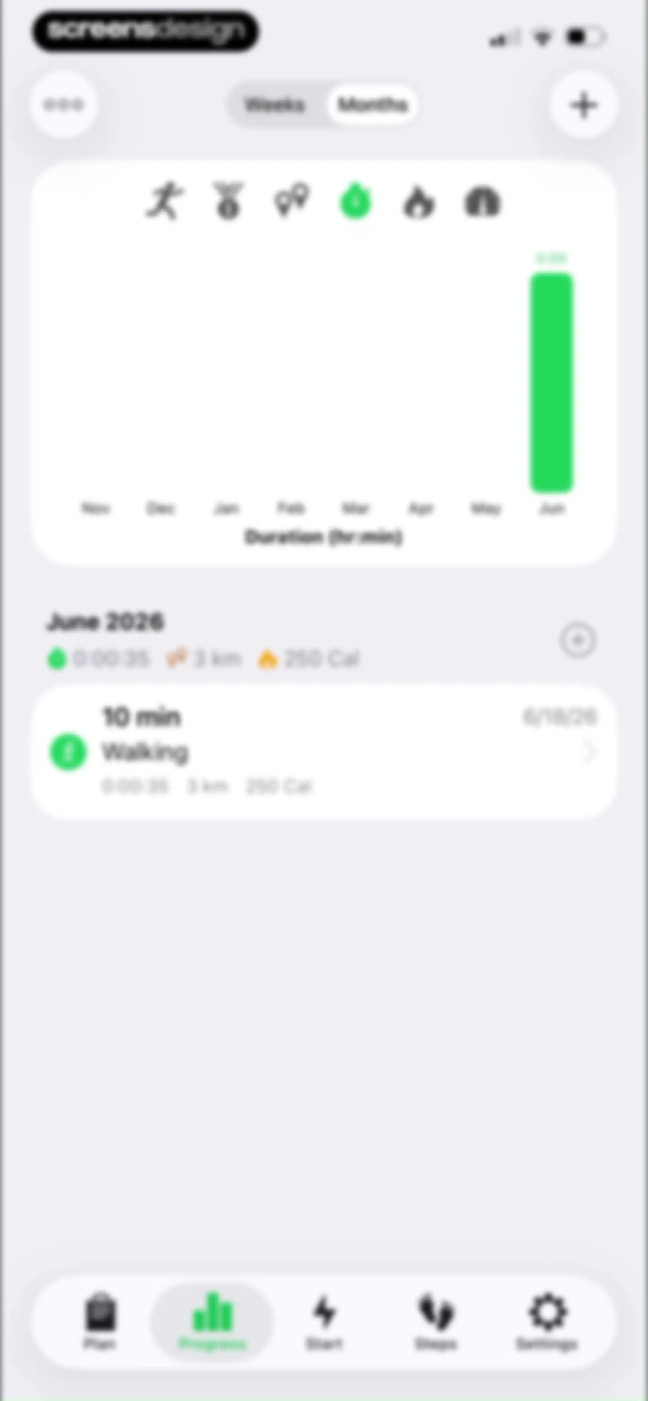 Running Walking Tracker Goals screen 43