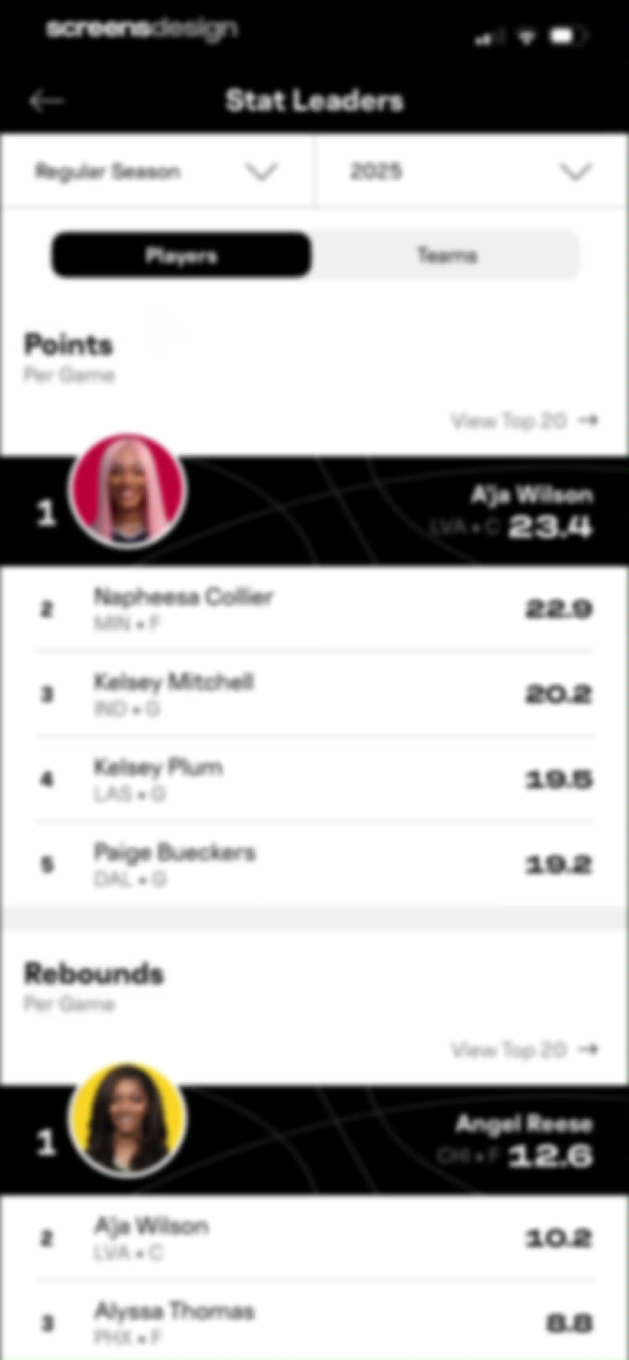 WNBA: Live Games & Scores screen 83