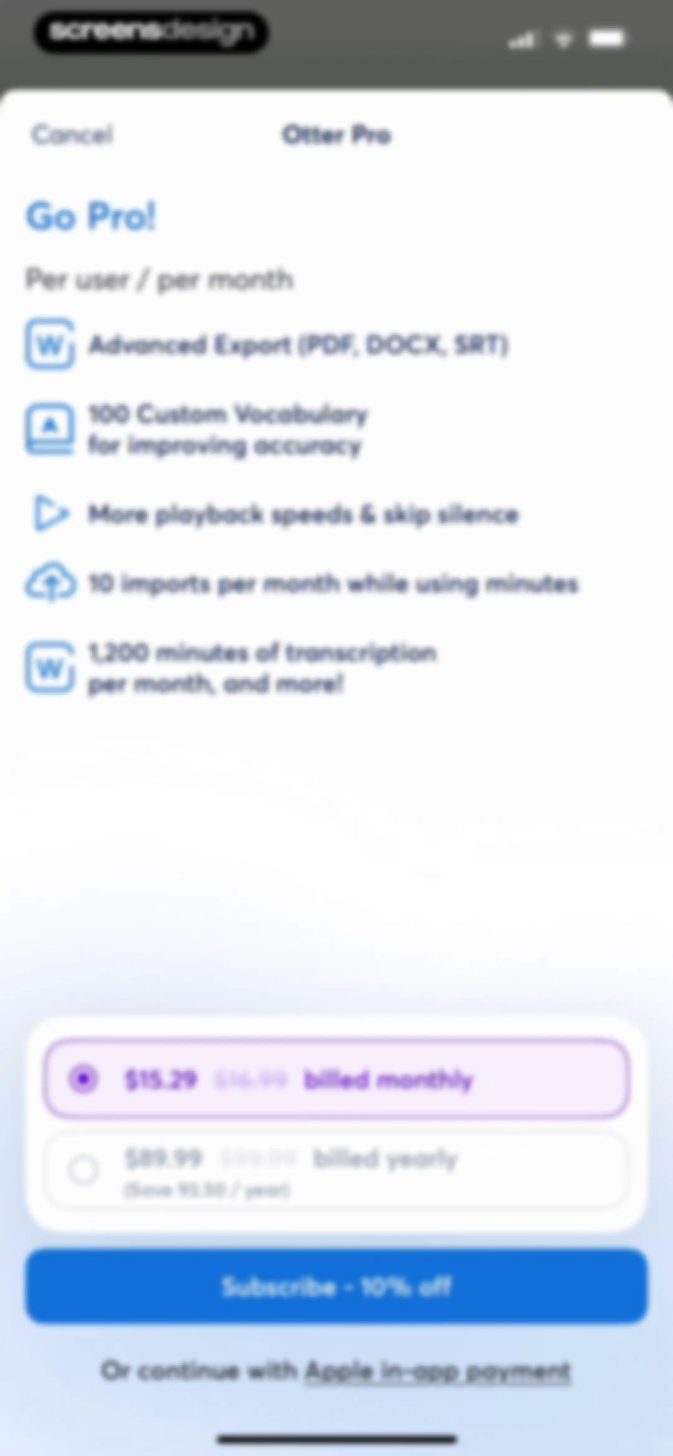 Otter Transcribe Voice Notes screen 32