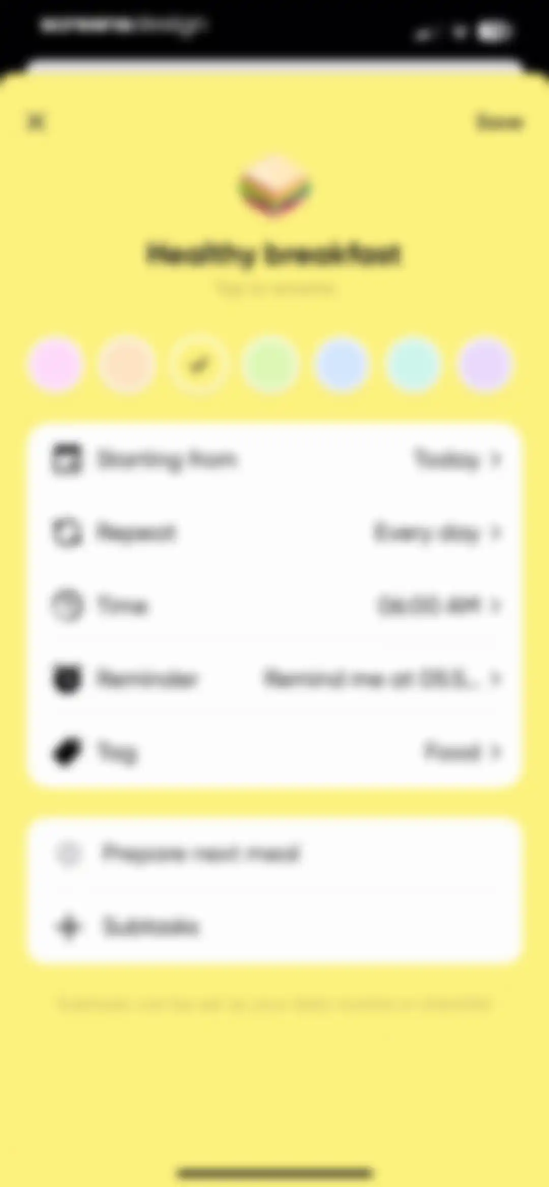 Me+ Lifestyle Routine screen 77