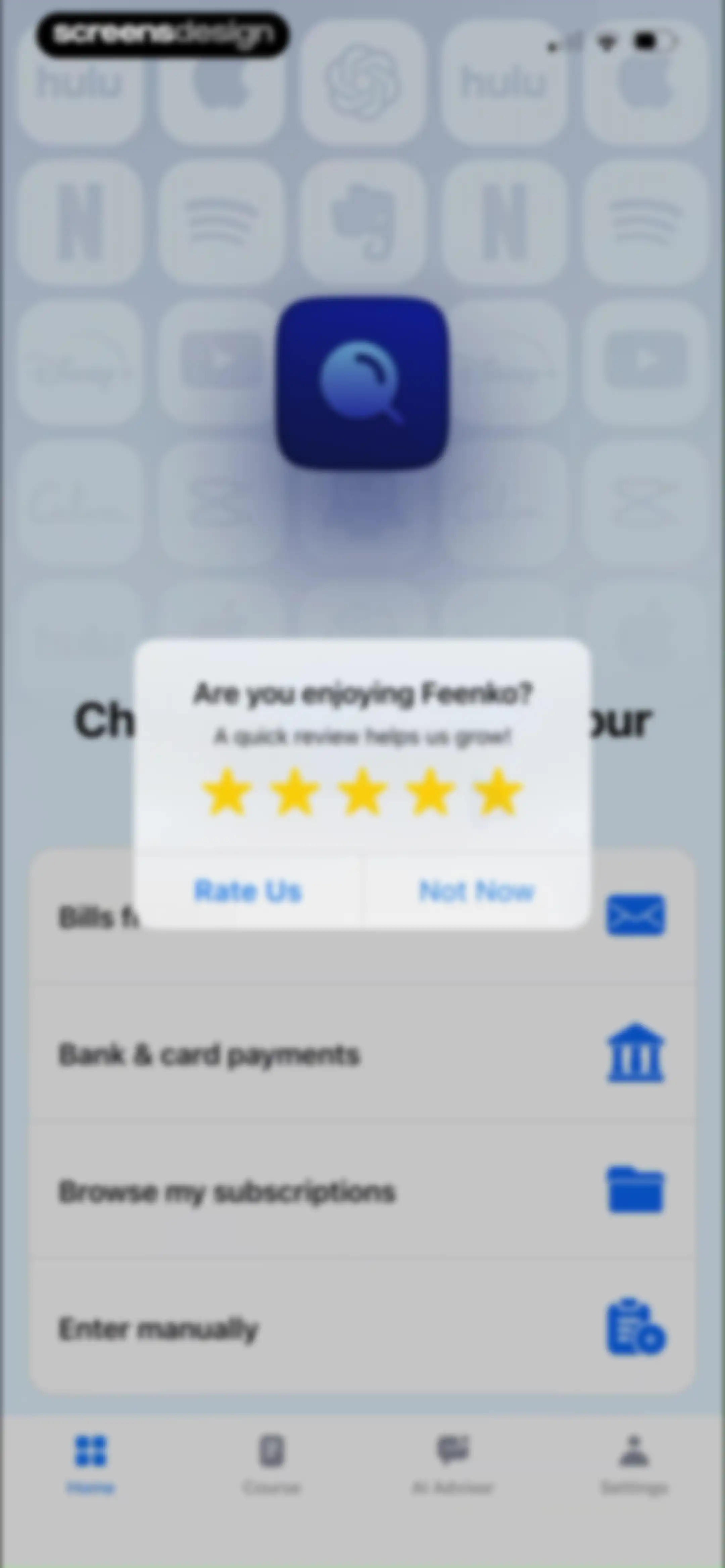 Feenko: Cancel Subscription screen 25