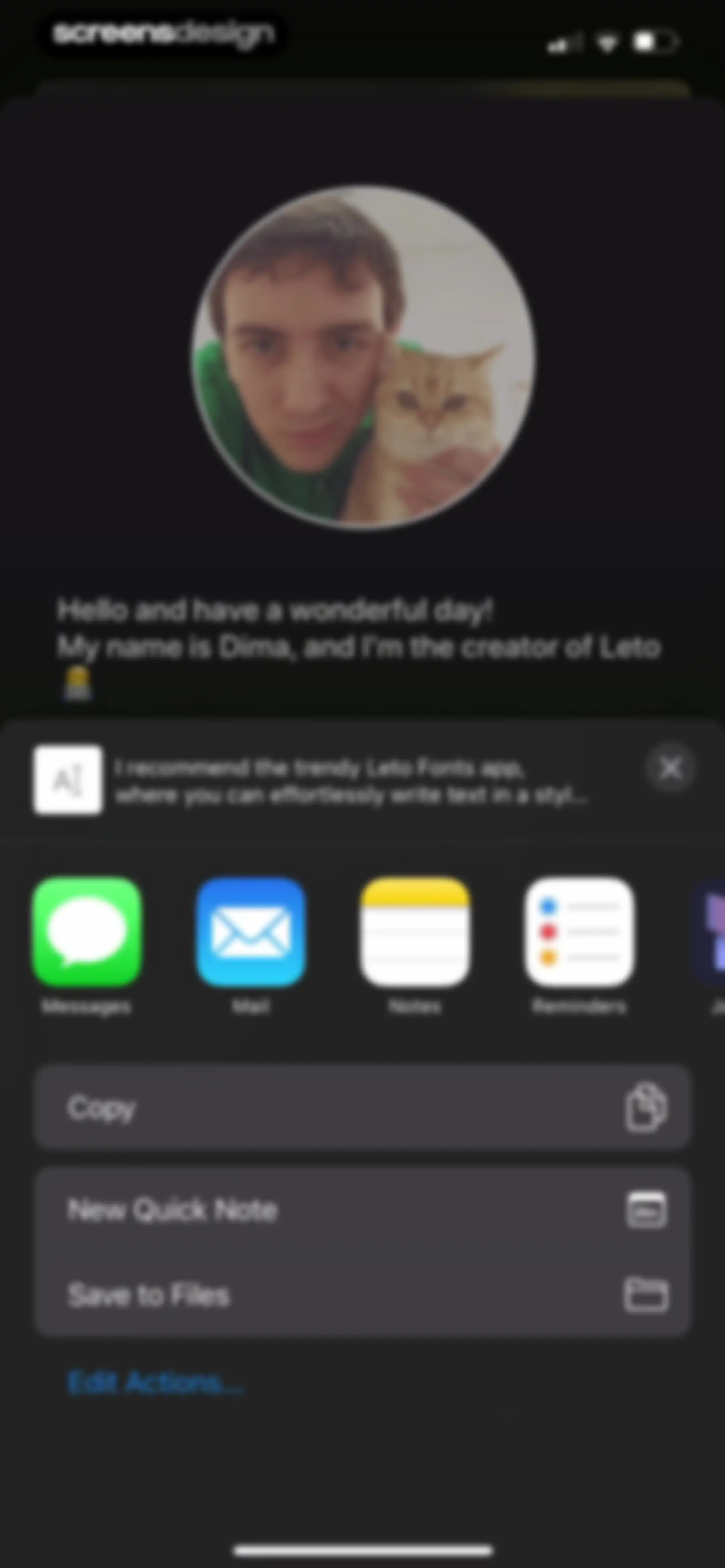Leto: Font for Instagram Story screen 105