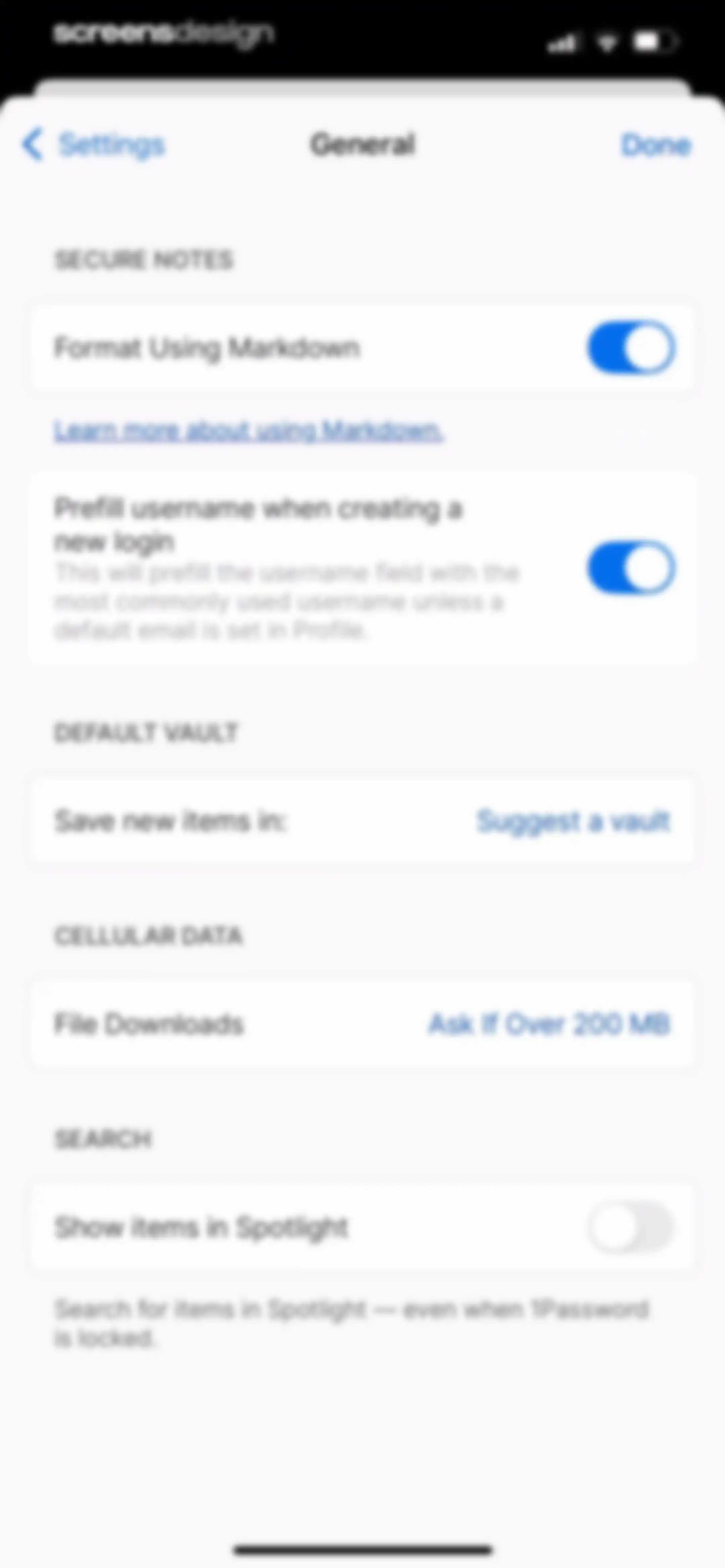1Password: Password Manager screen 150
